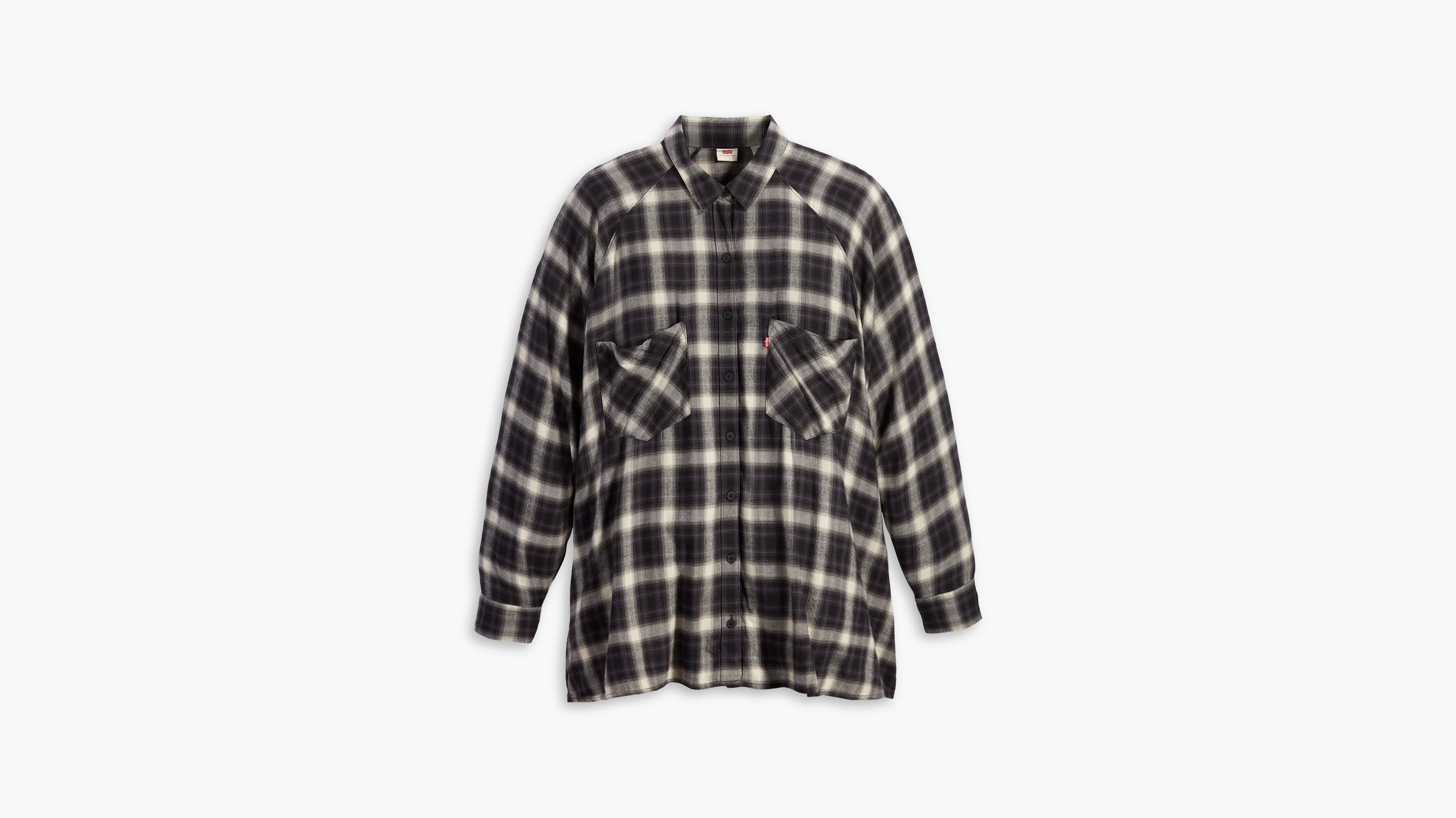 Harrison Raglan Plaid Shirt (Plus Size) 3