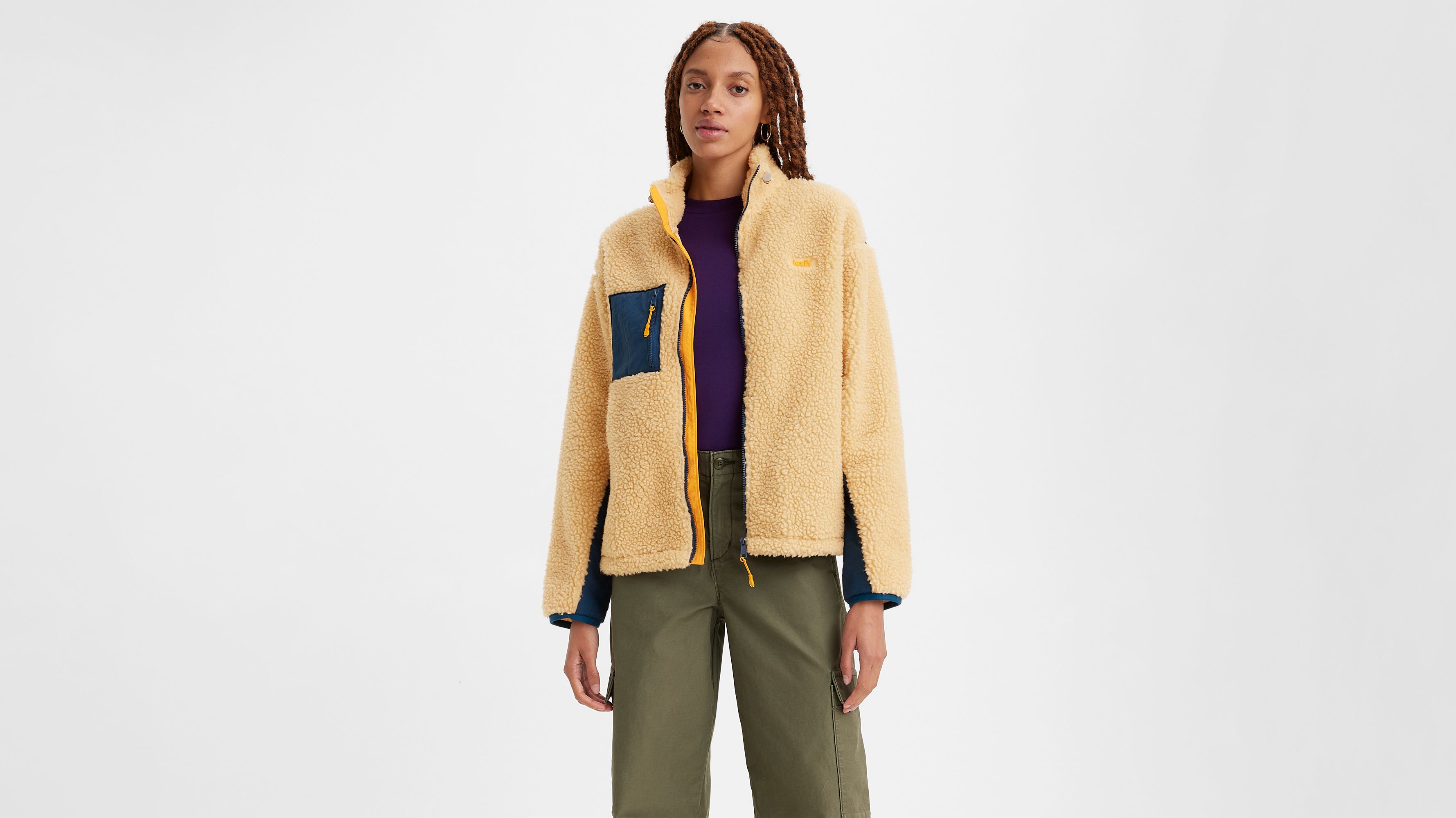 Big Foot Sherpa Jacket - Beige | Levi's® XK