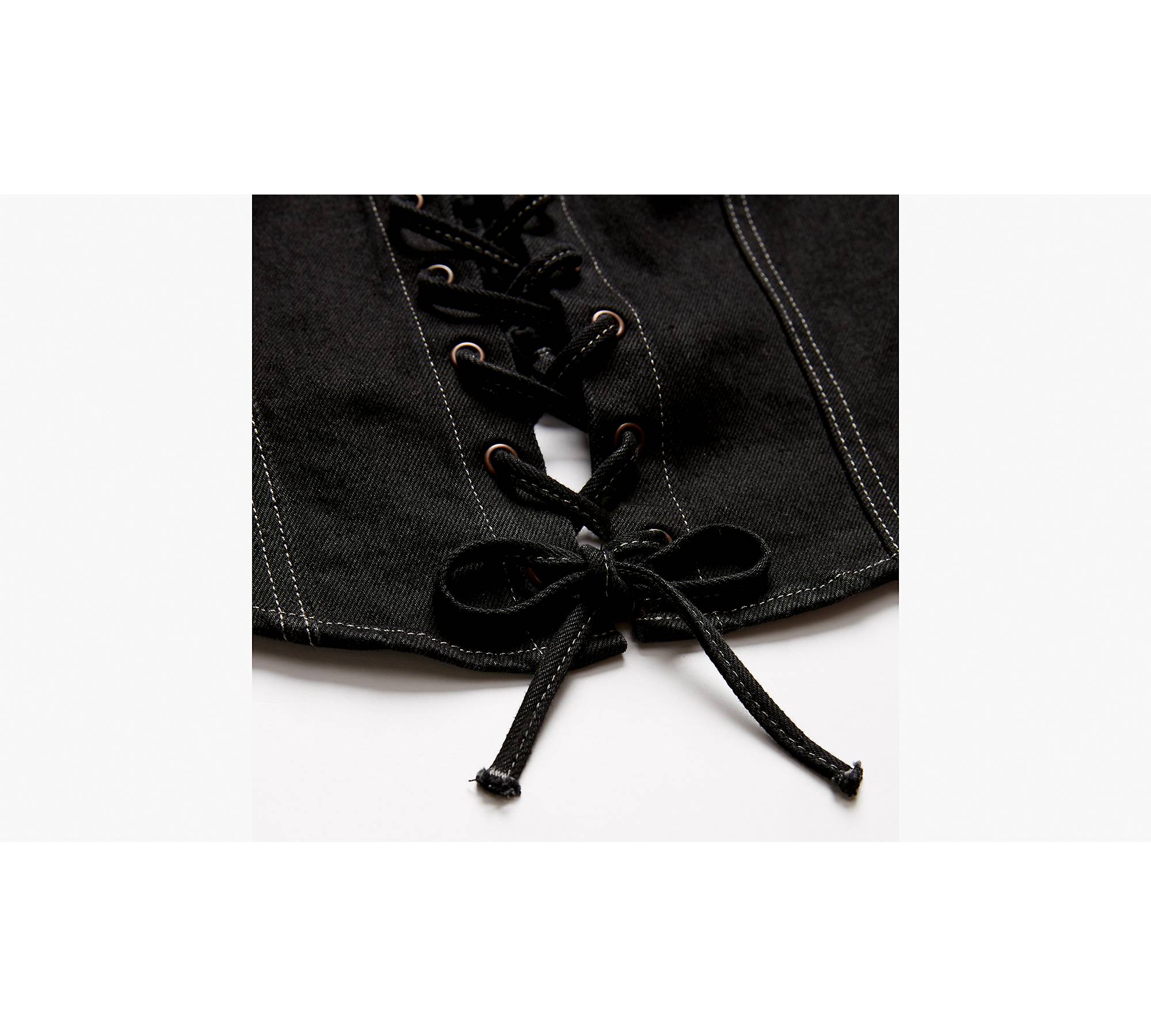 Adult Waist Cincher Corset with Lace Up & Zipper, Black, One Size