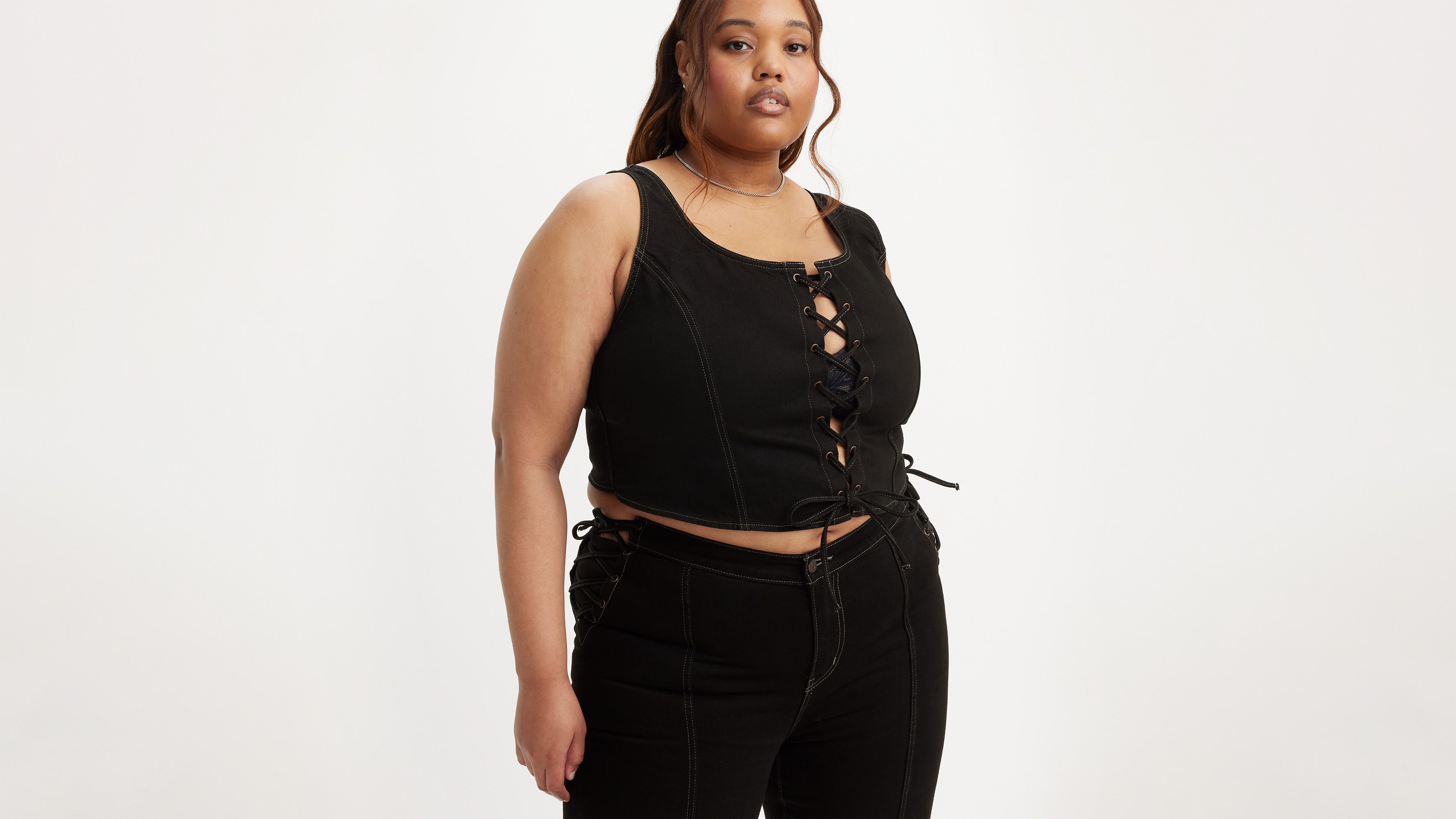 Levi's® x Barbie Ferreira Lace-Up Flare Jeans 8