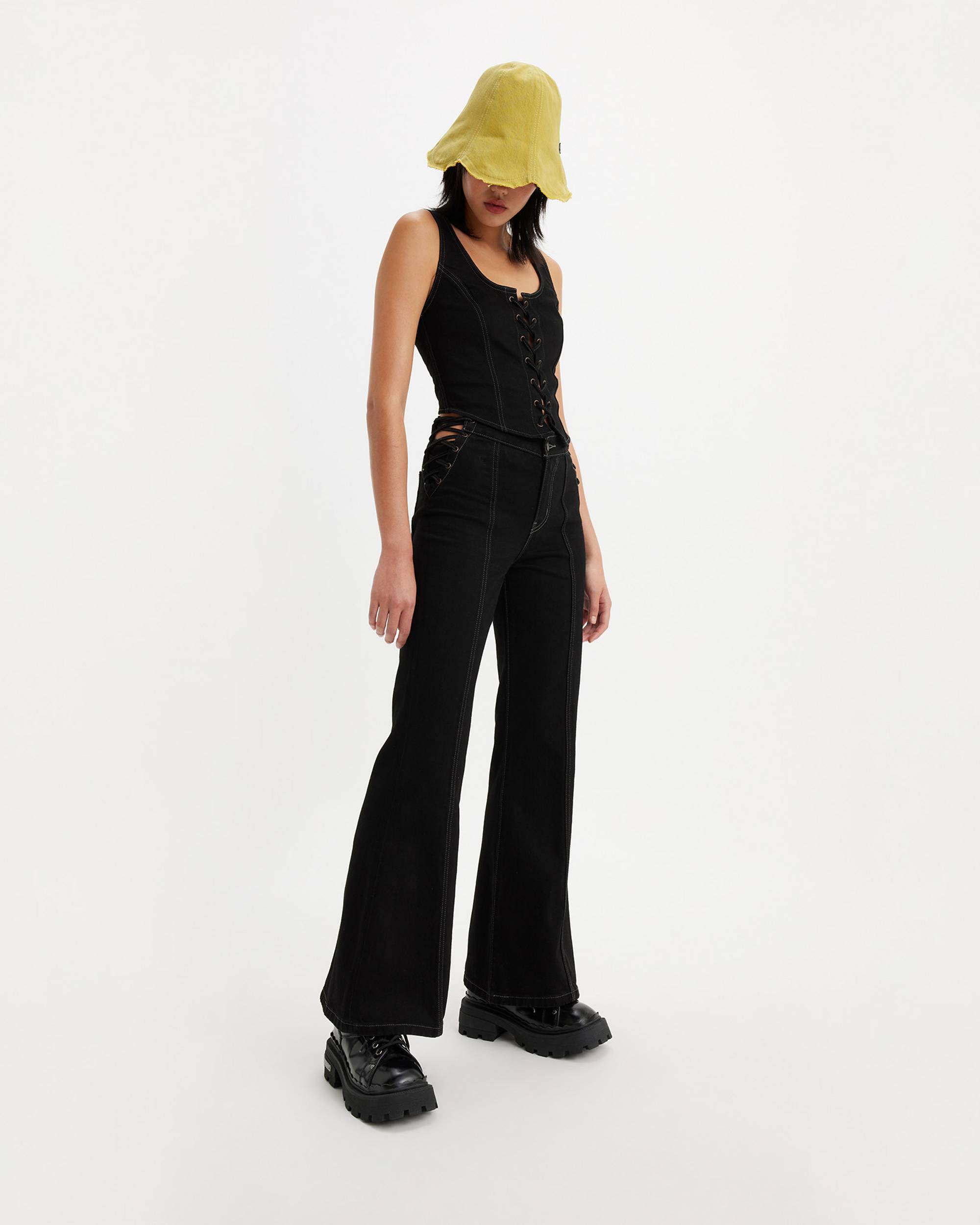 Levi's® X Barbie Ferreira Lace-up Flare Jeans - Black Levi's® X Barbie Ferreira Lace-up Flare Jeans - Black