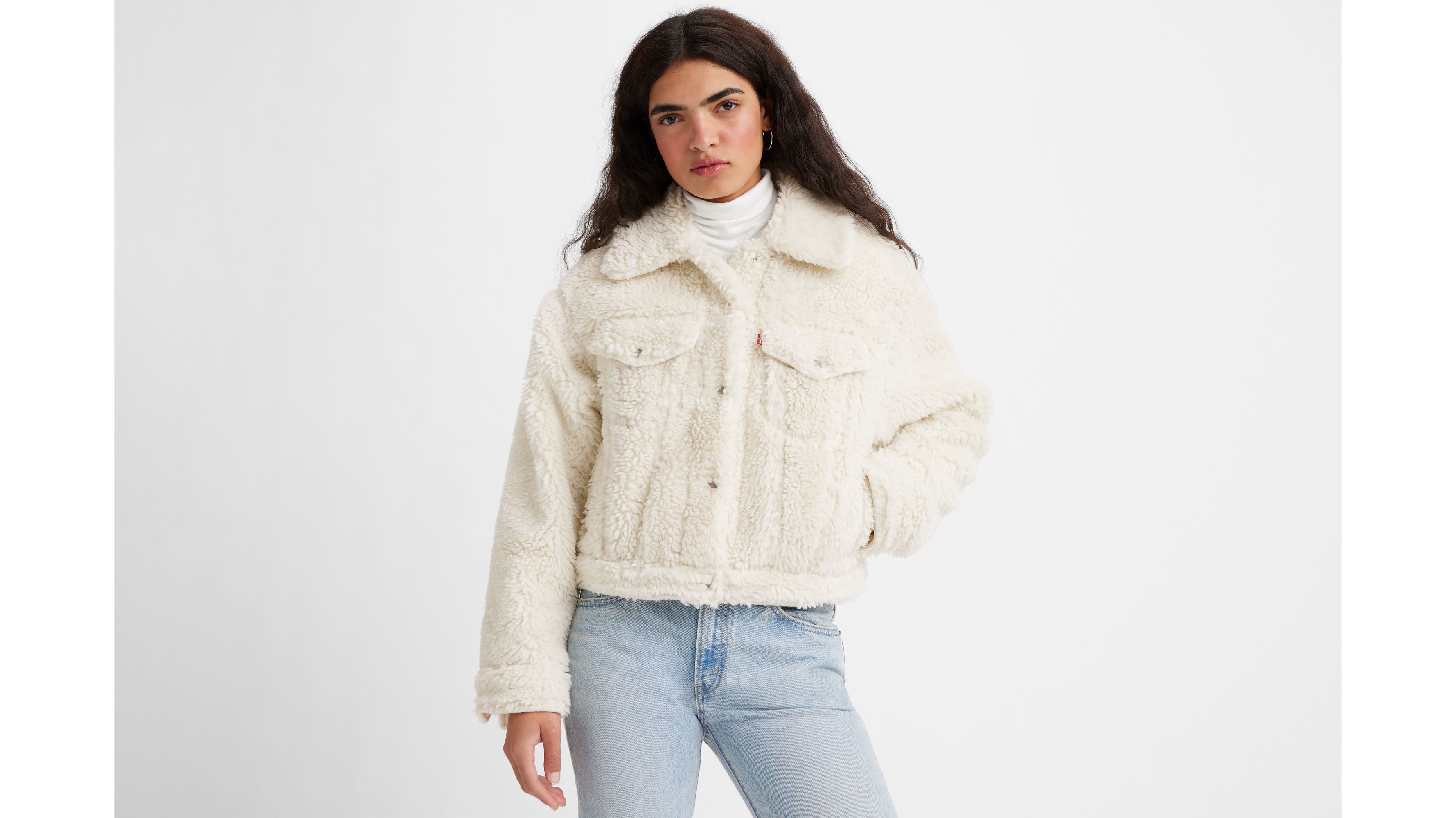 Baby Bubble Sherpa Trucker Jacket White Levi s CA