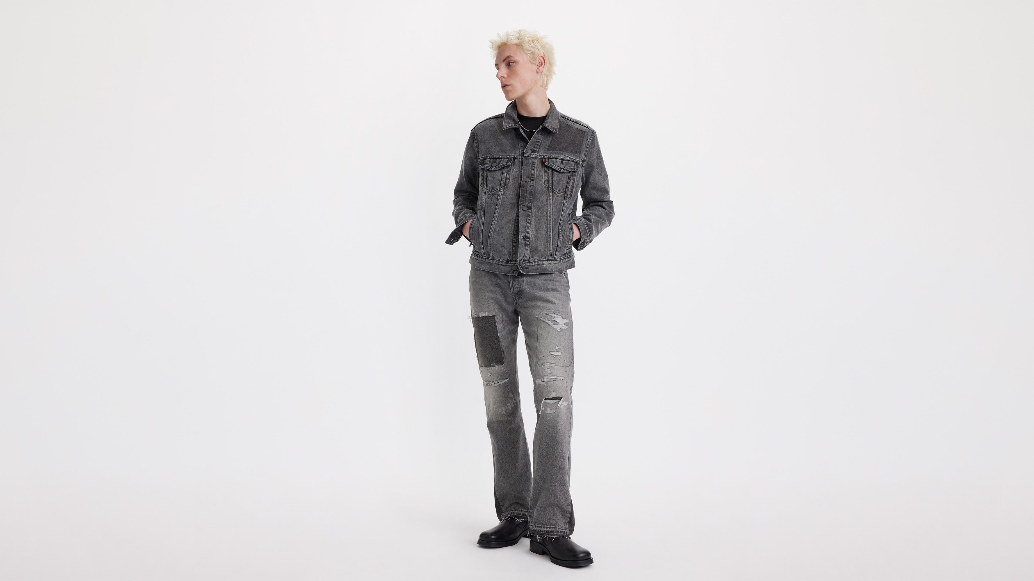 Levi's 501 customized store skinny jeans