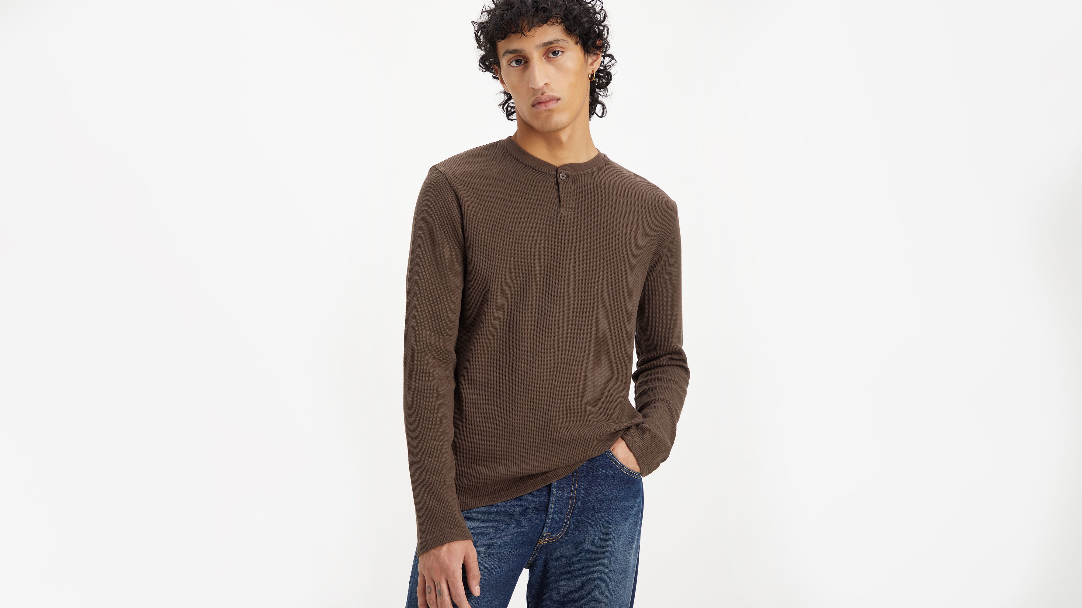 Washed Bib Henley Thermal