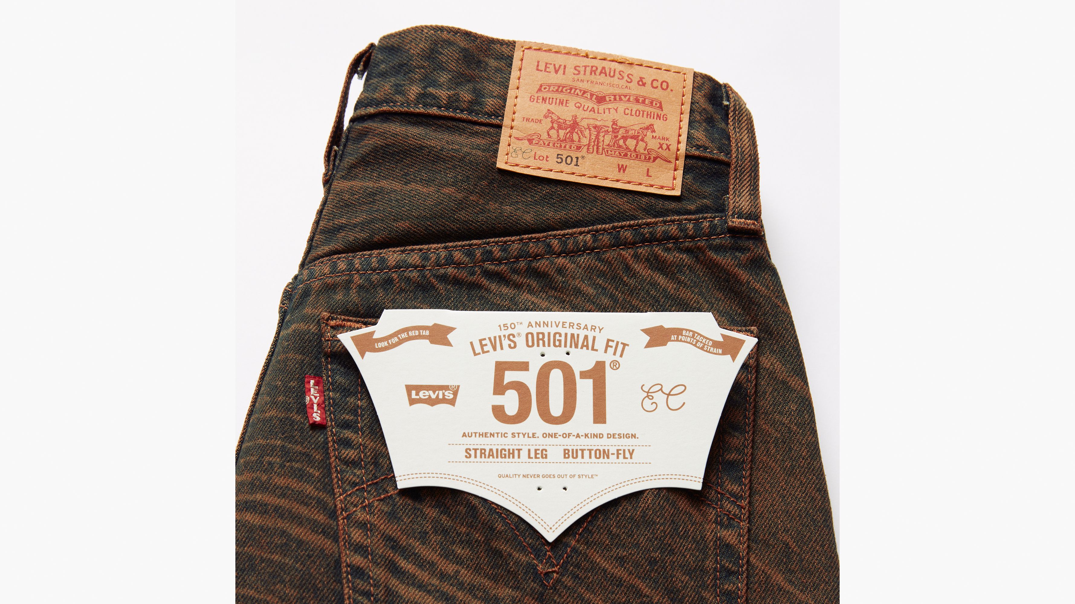 Jean marron best sale homme levi's