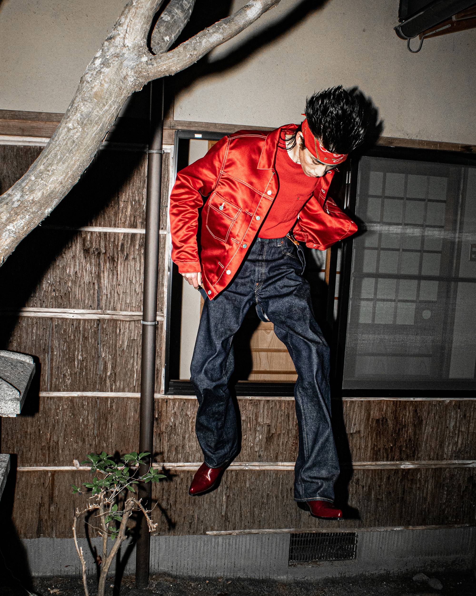 Levi's® X Kenzo Type Ii Satin Trucker Jacket - Red | Levi's® US Levi's® X Kenzo Type Ii Satin Trucker Jacket - Red | Levi's® US