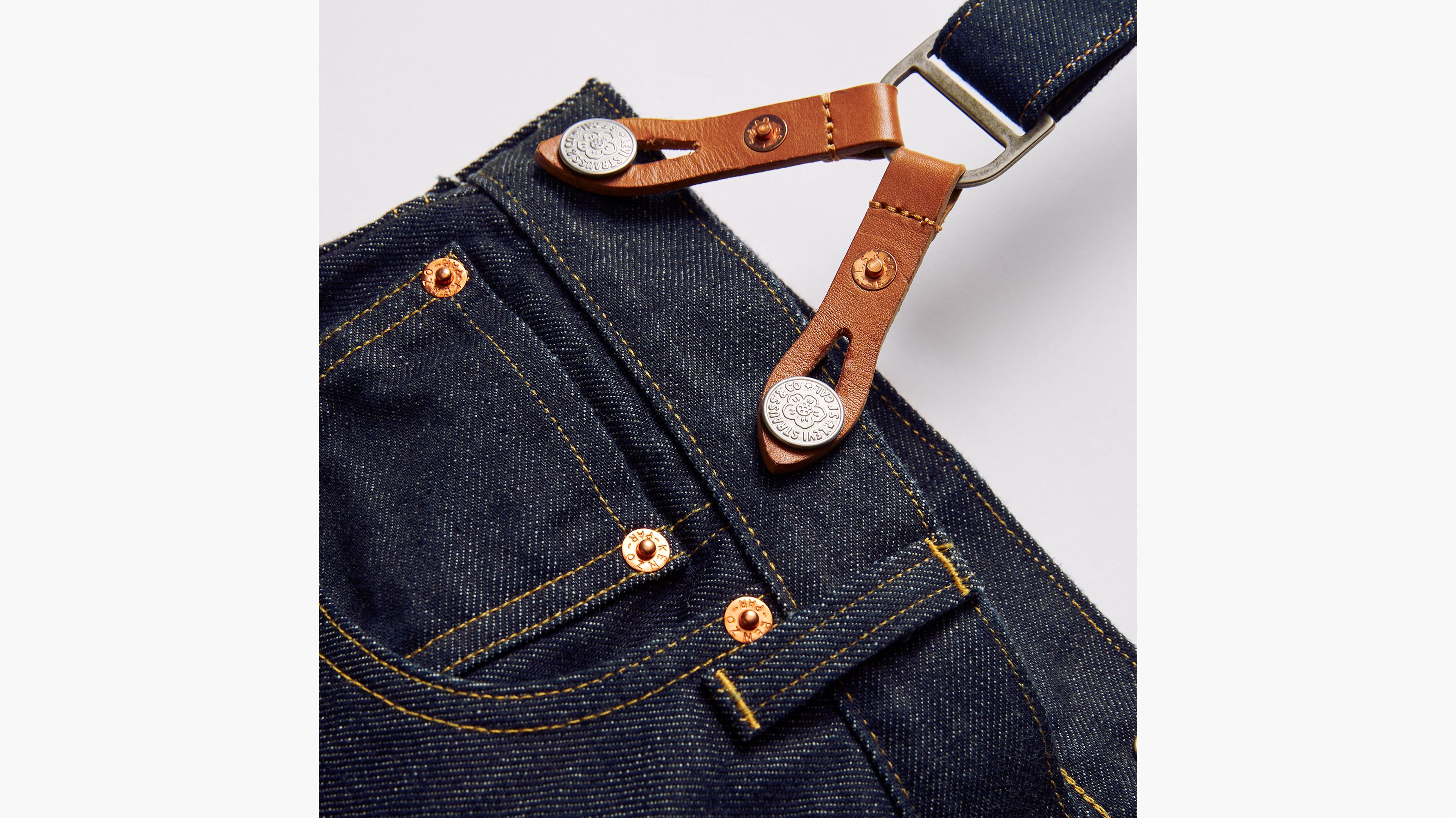 Levis with shop suspender buttons