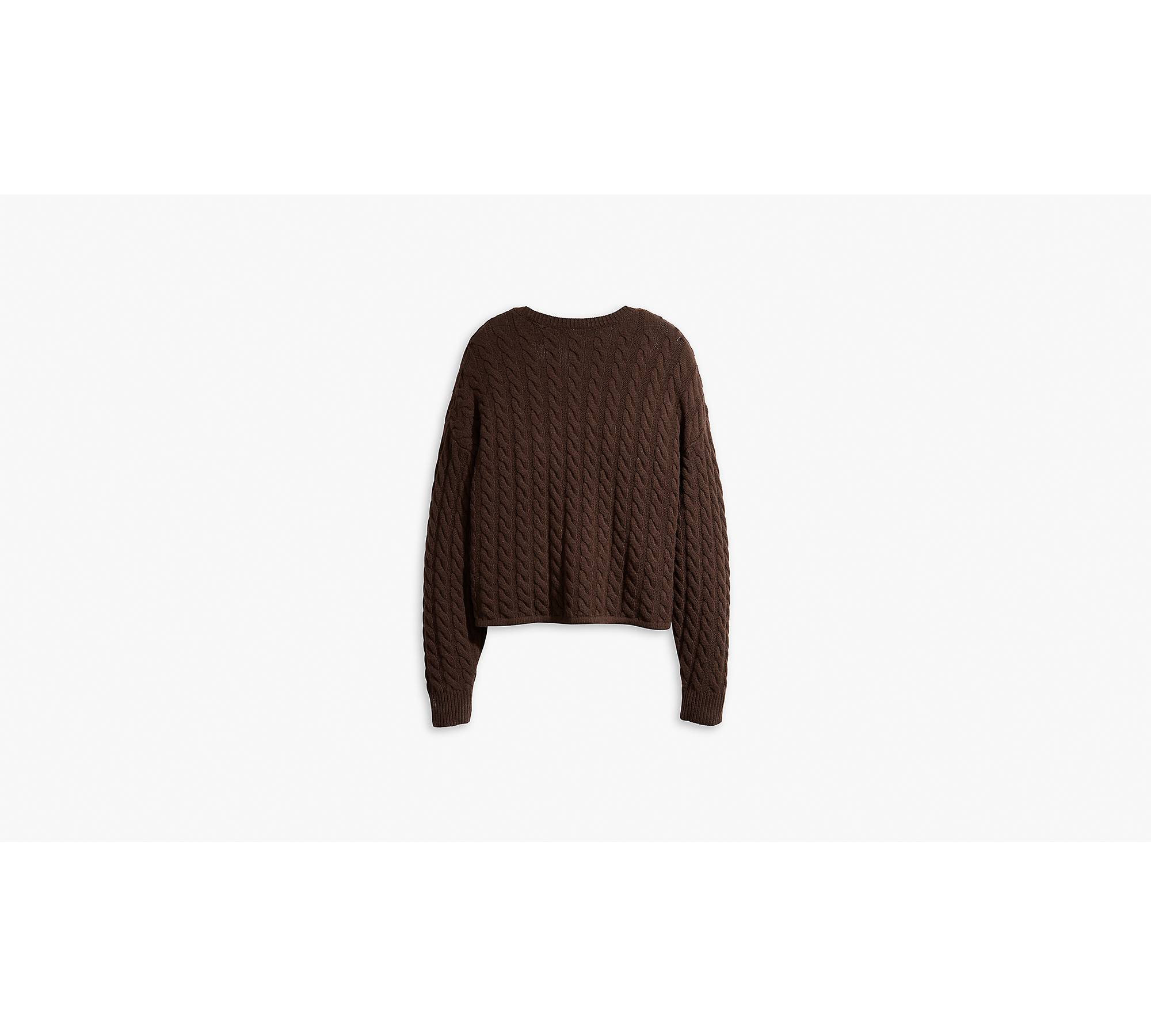 Rae Cable Knit Sweater - Brown