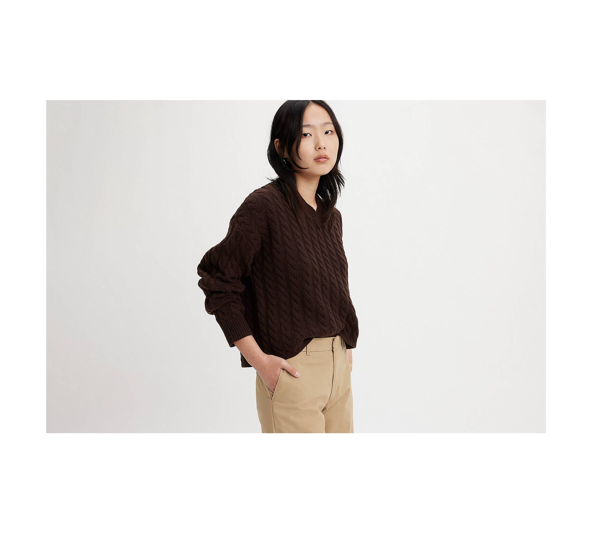 KNIT SWEATER | BROWN