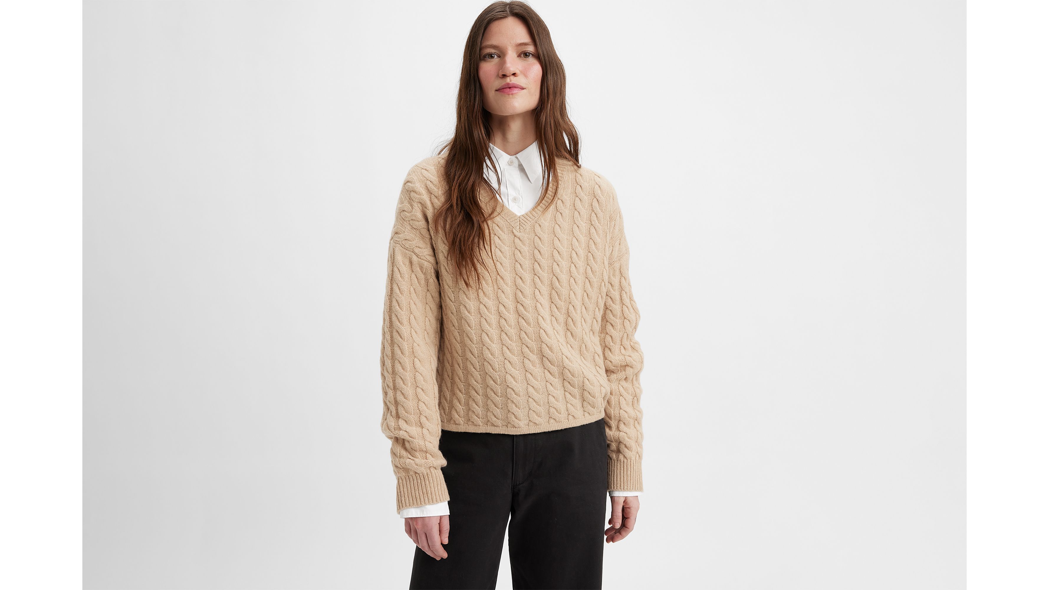 Rae Cable Knit Sweater - Brown | Levi's® US