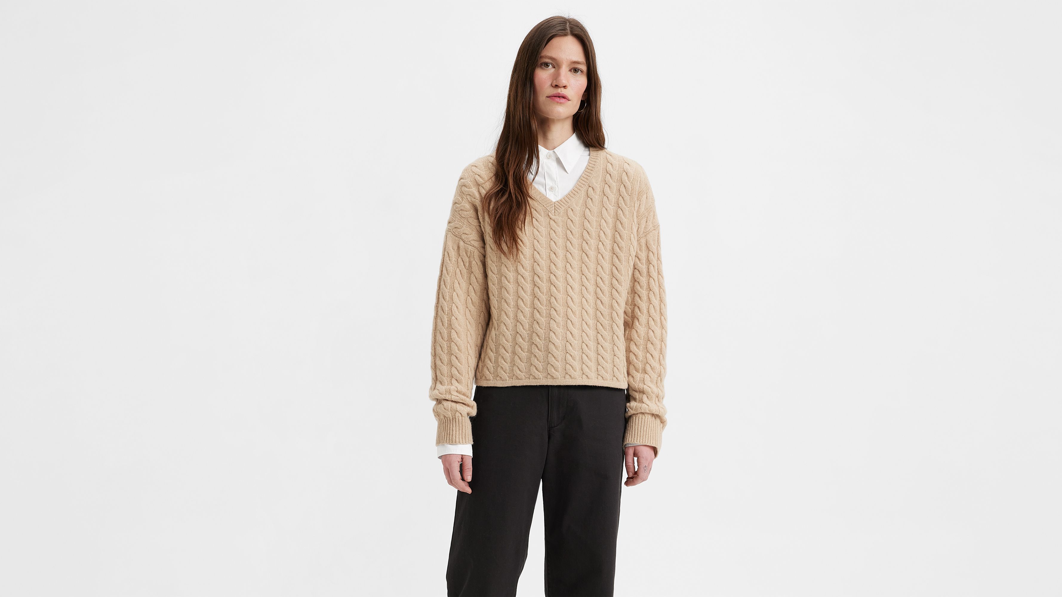 Levi's cable knit sweater hotsell