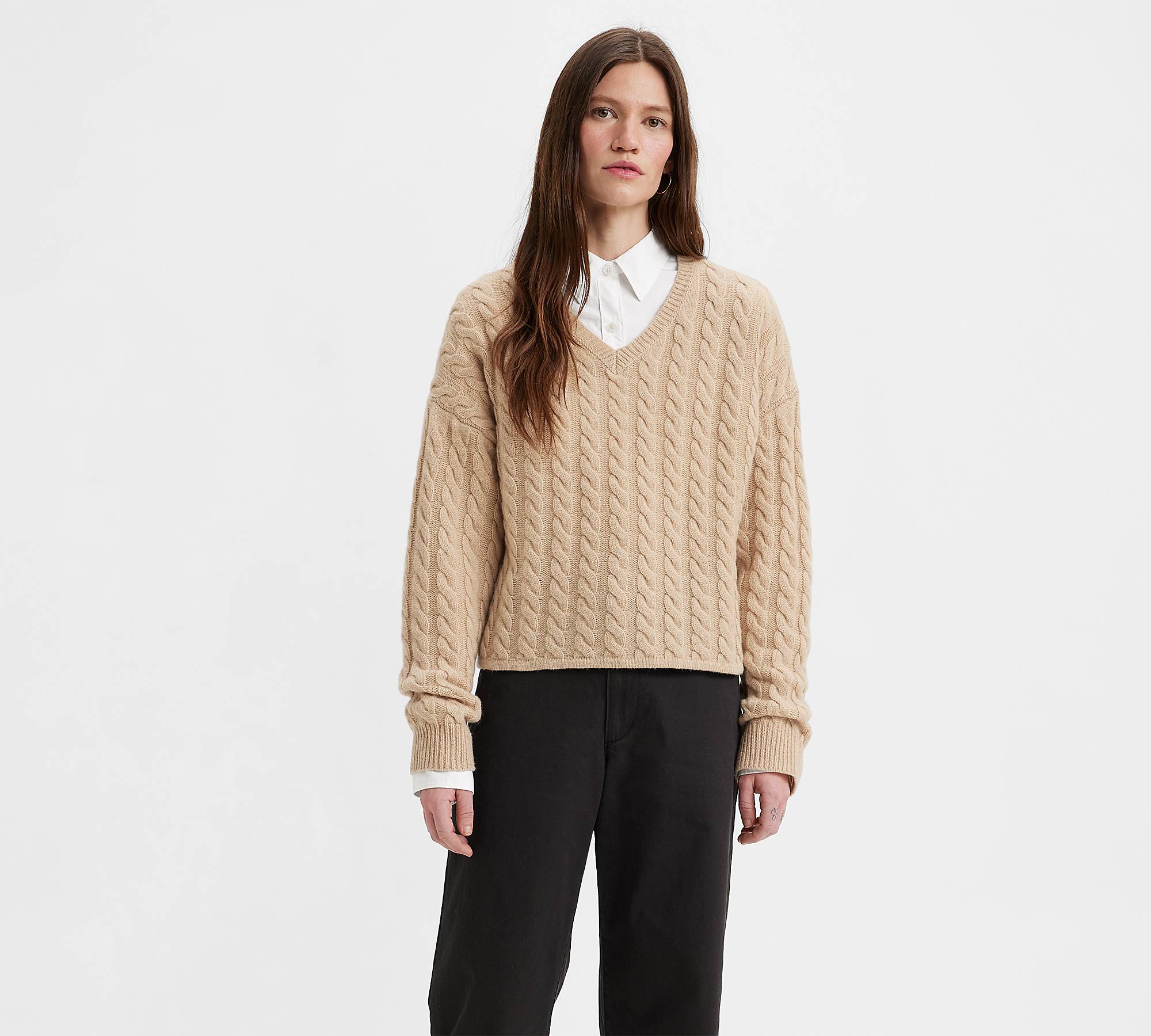 Rae Cable Knit Sweater - Brown | Levi's® US