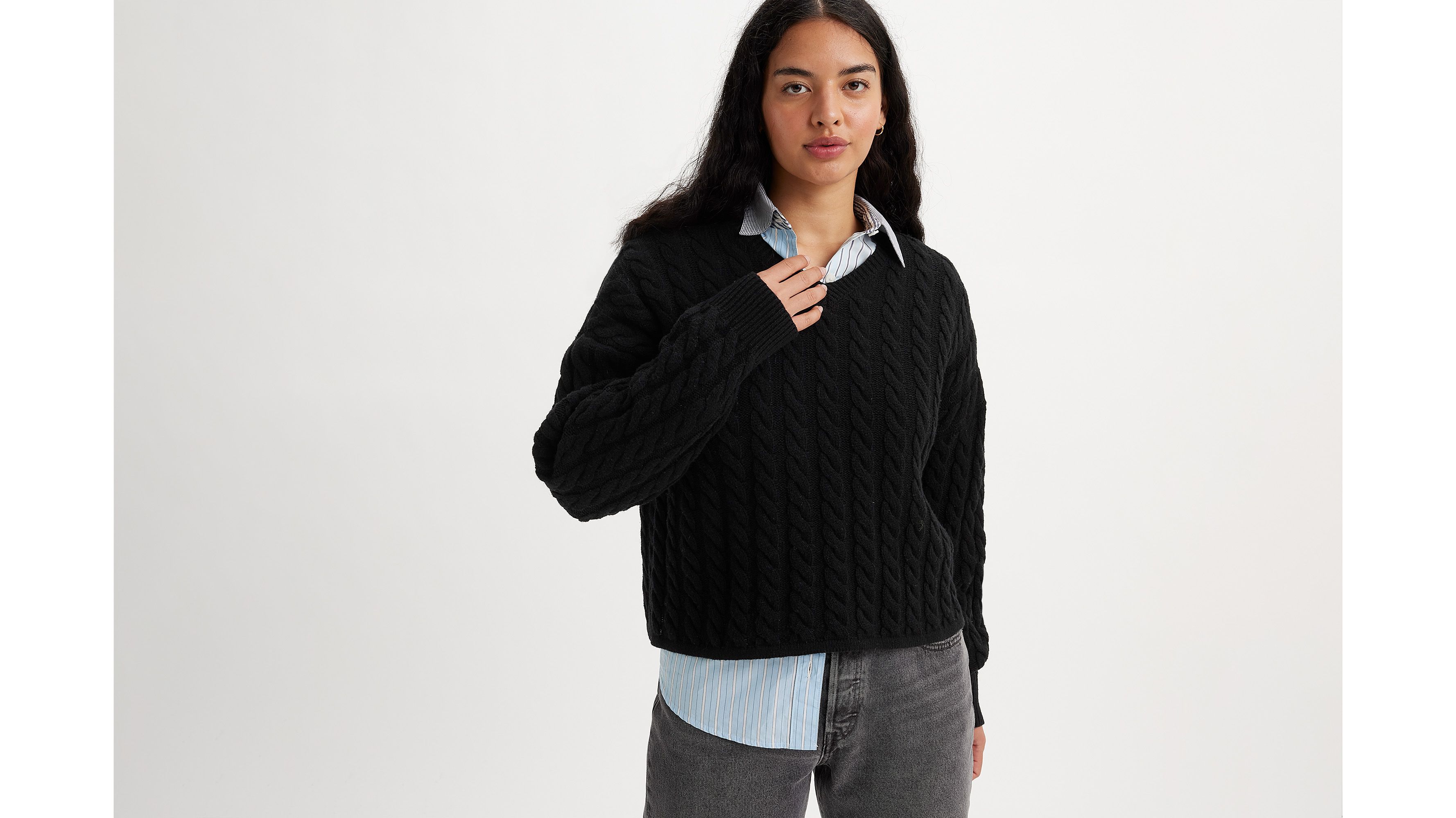 Rae Cable Knit Sweater - Black | Levi's® US