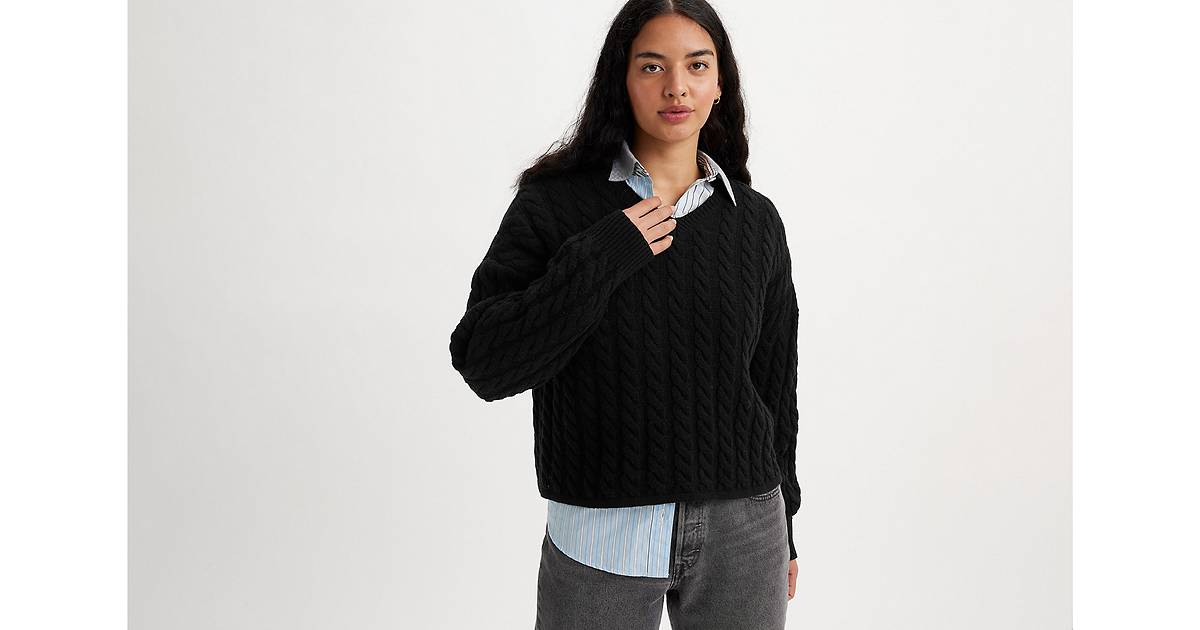 Rae Cable Knit Sweater - Black | Levi's® US