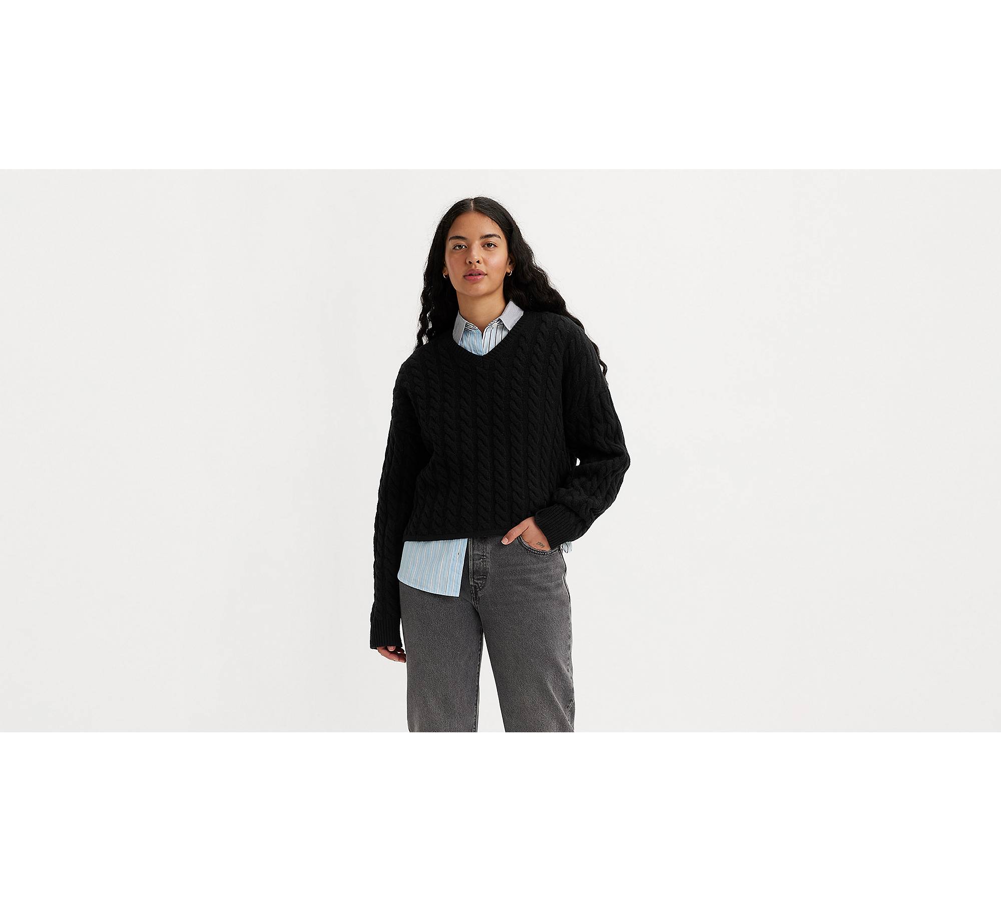 Rae Cable Knit Sweater - Black | Levi's® US