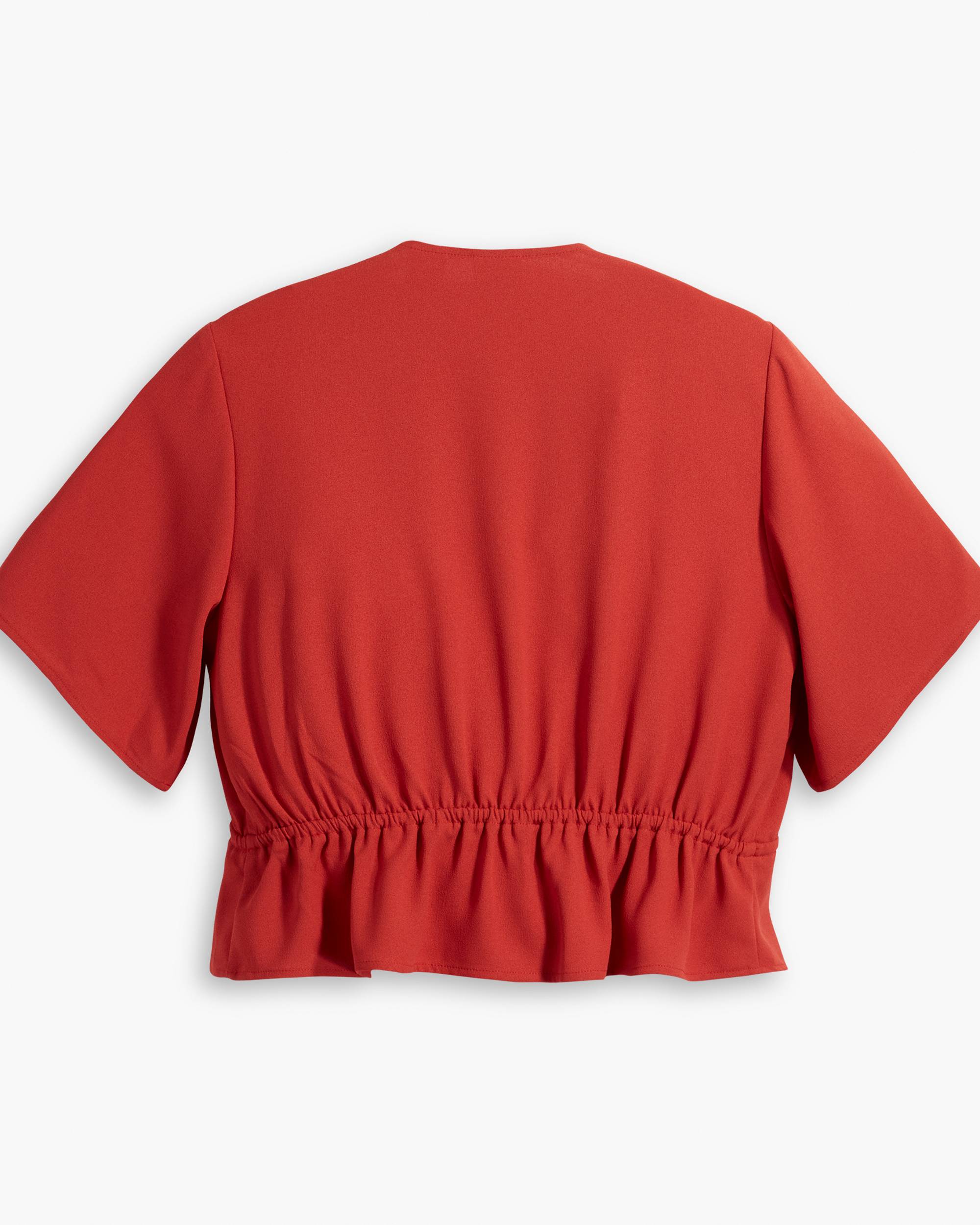 Lisa Short Sleeve Blouse - Red | Levi's® US Lisa Short Sleeve Blouse - Red | Levi's® US