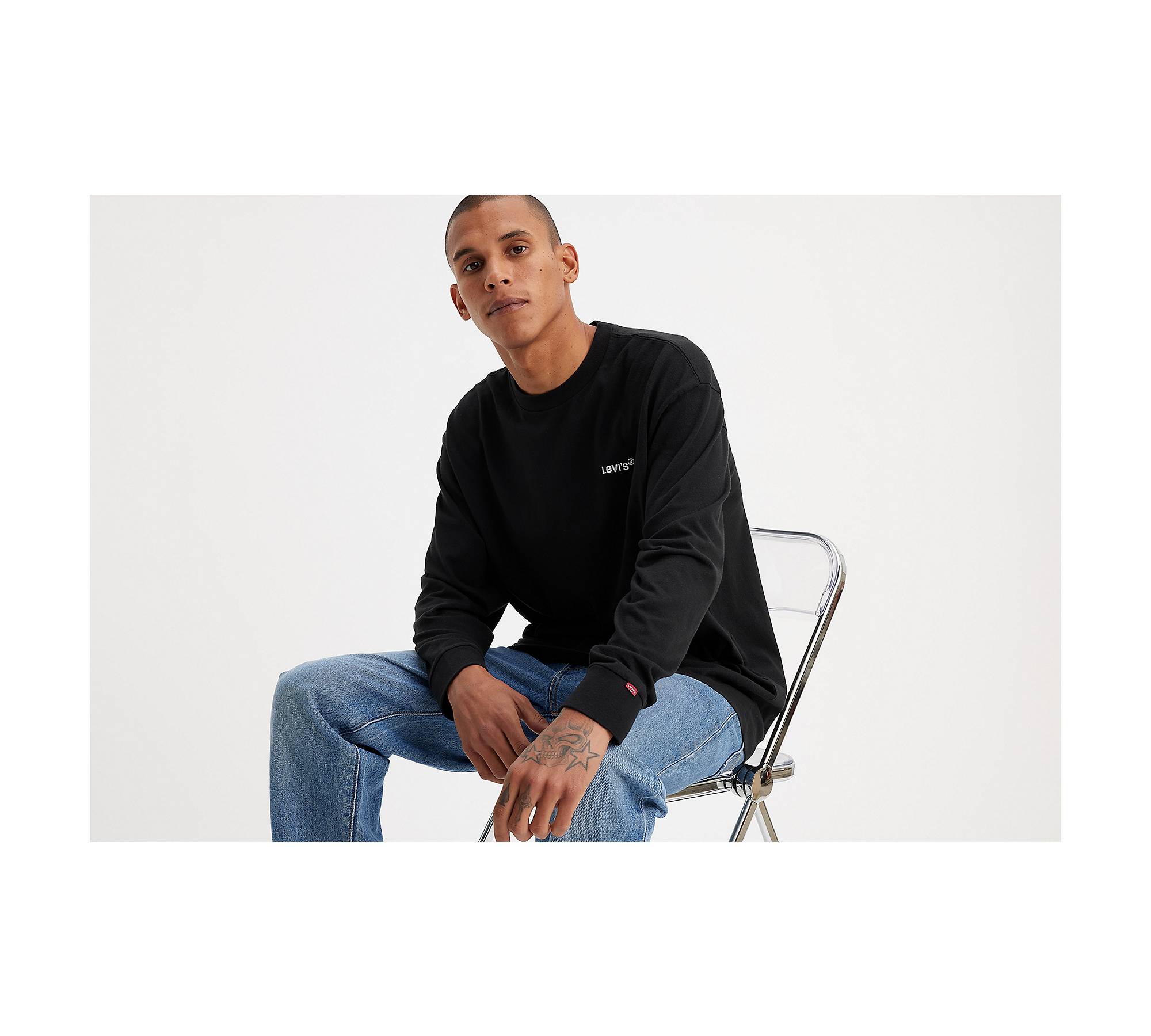 JERSEY LOUNGE MENS RELAXED LONG SLEEVE T-SHIRT