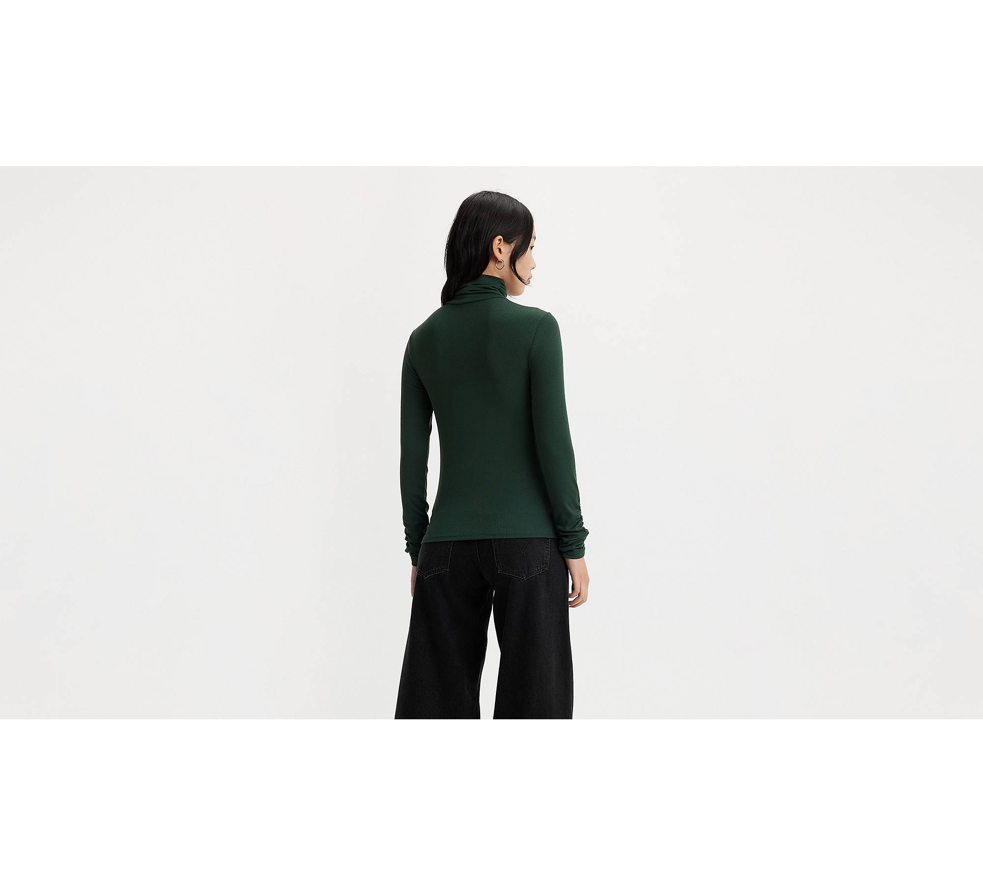 Ruched Turtleneck Top - Green | Levi's® US