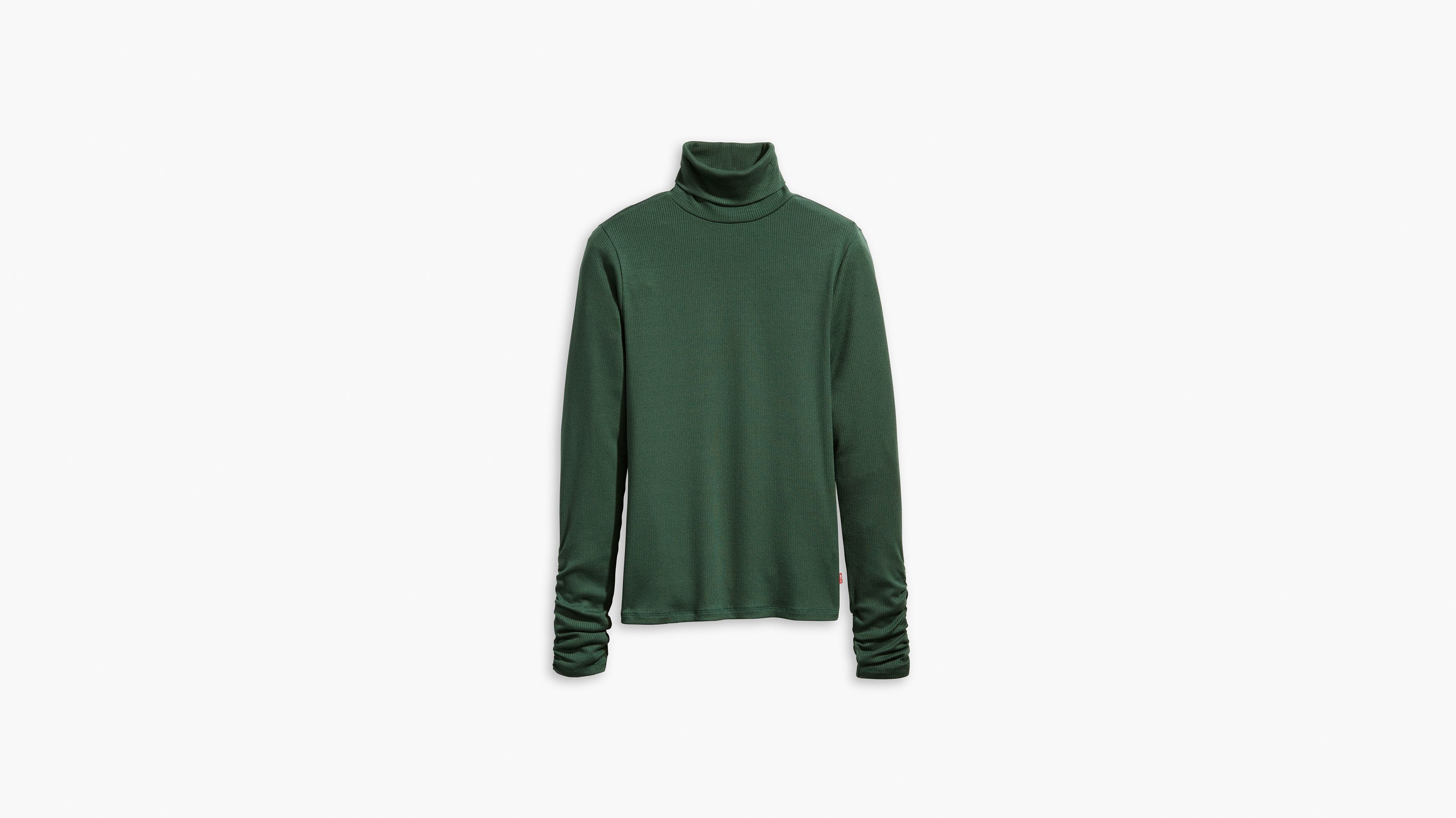 ちぃ　1115 Ruched Turtleneck Top - Green | Levi's® US