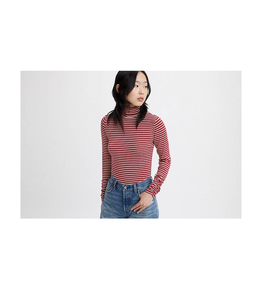 Ruched Turtleneck Top - Red | Levi's® US