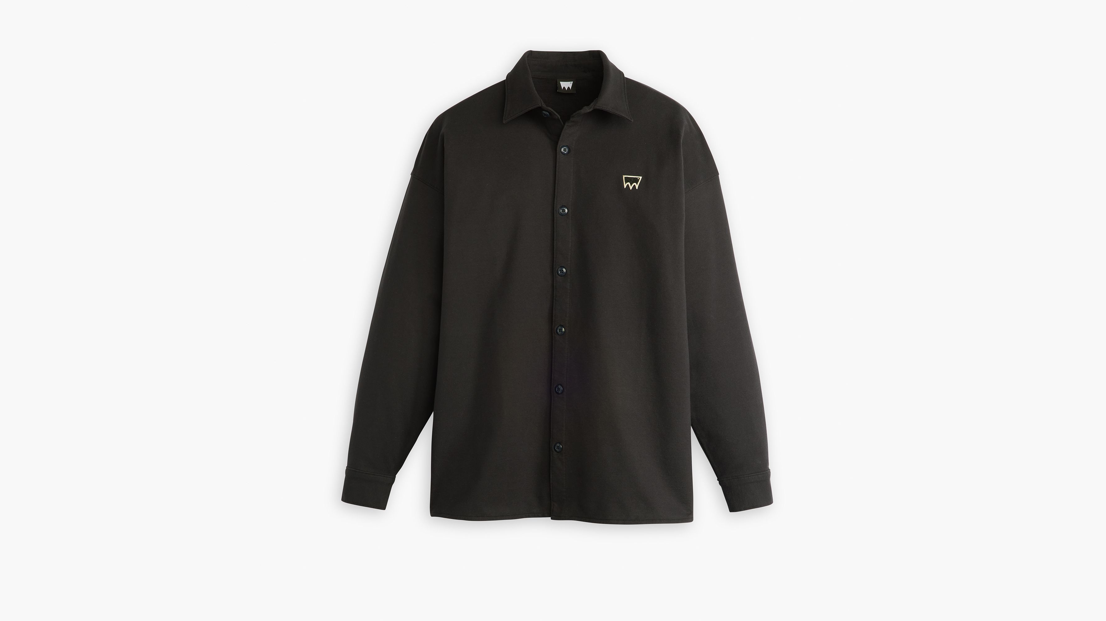 Levi's Skateboarding Button-up Fleece In Anthracite Night
