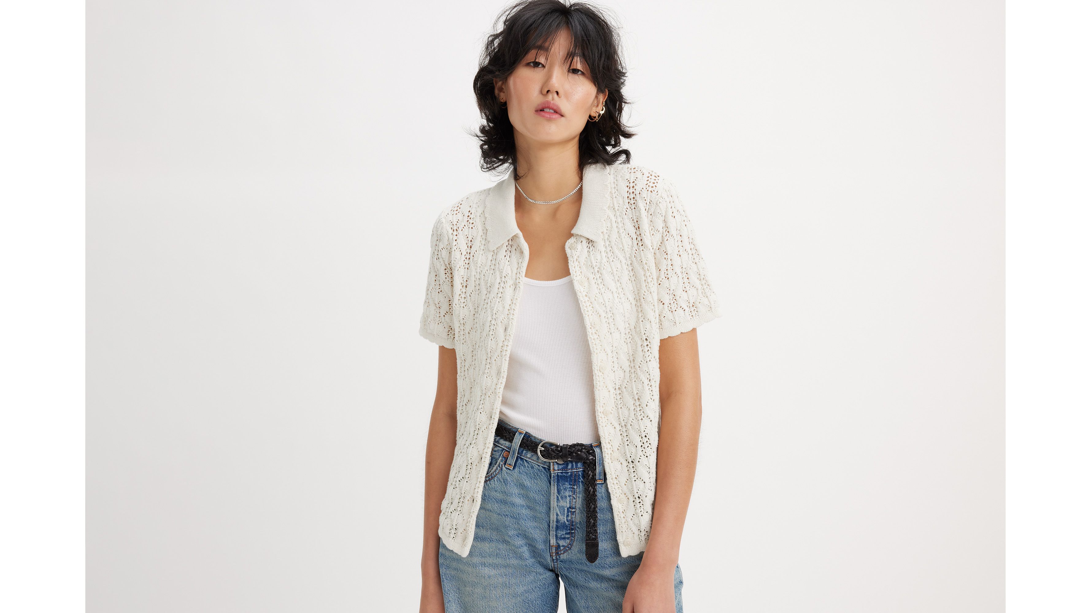 pull over boutonné seaside cream / sunny cream