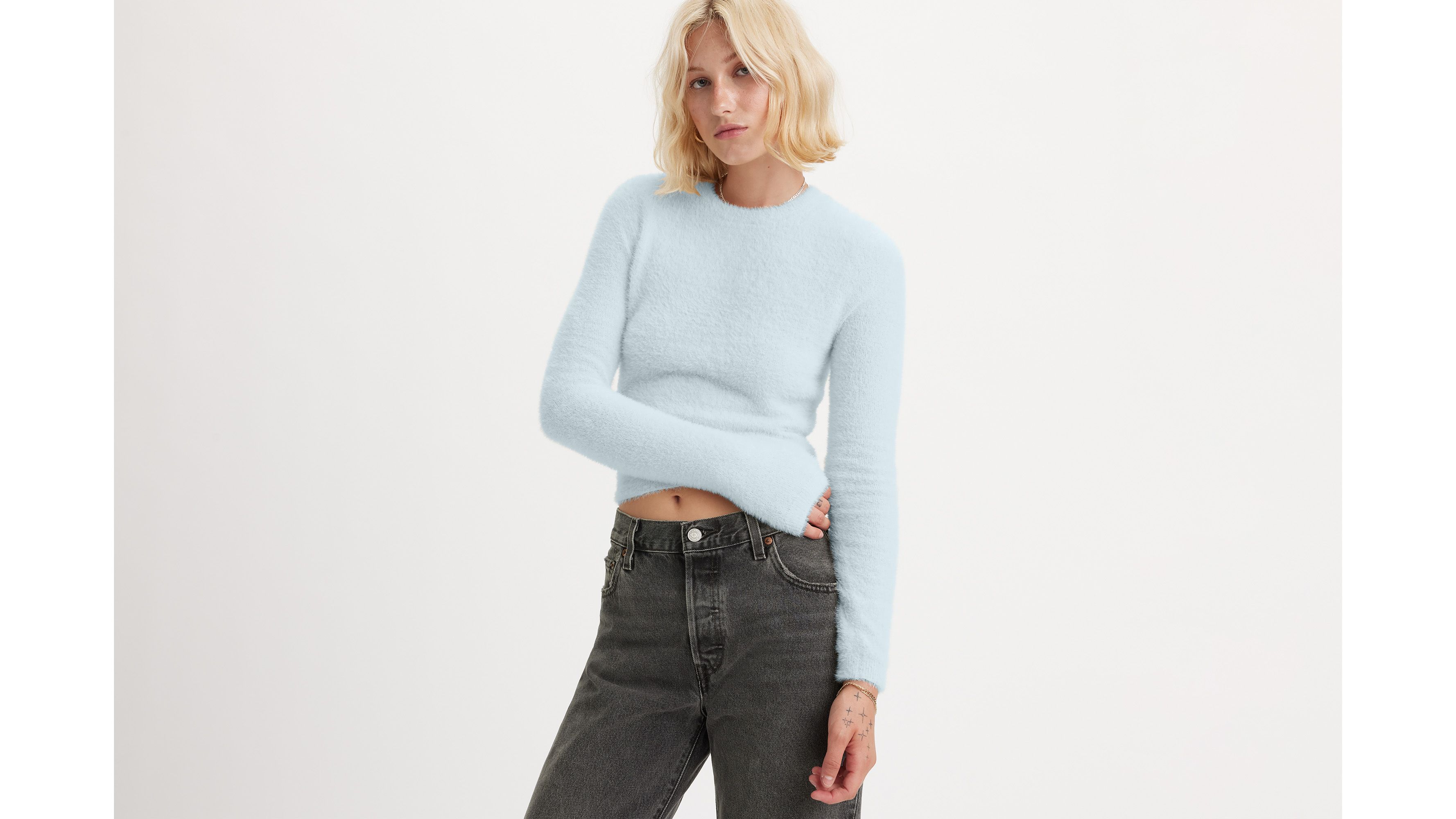 Pearl Fuzzy Sweater 1