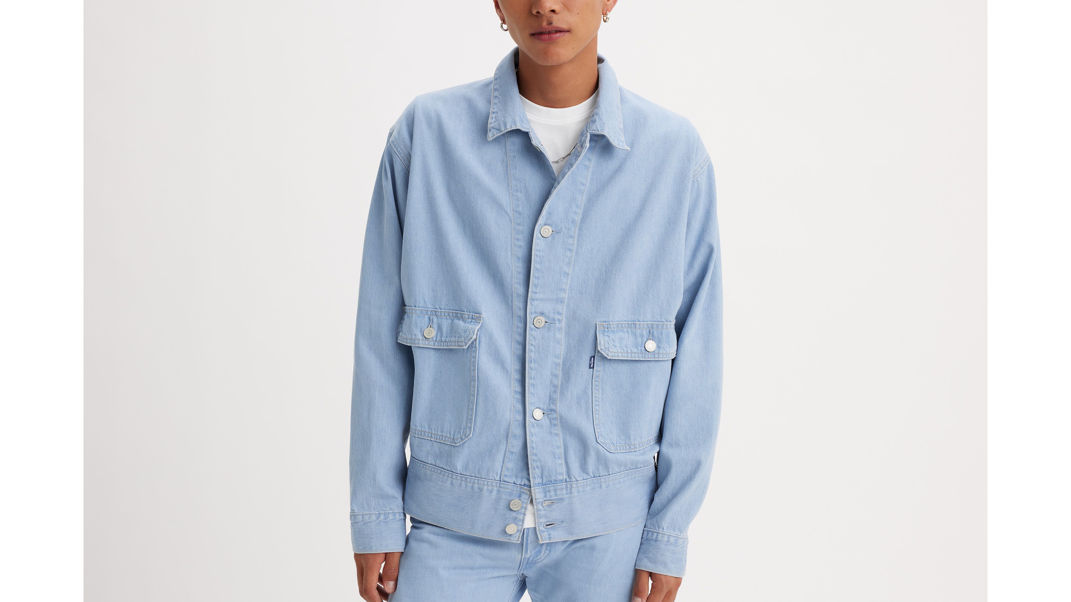 Japanese Selvedge Utility Trucker Jacket - Light Wash | Levi's® US