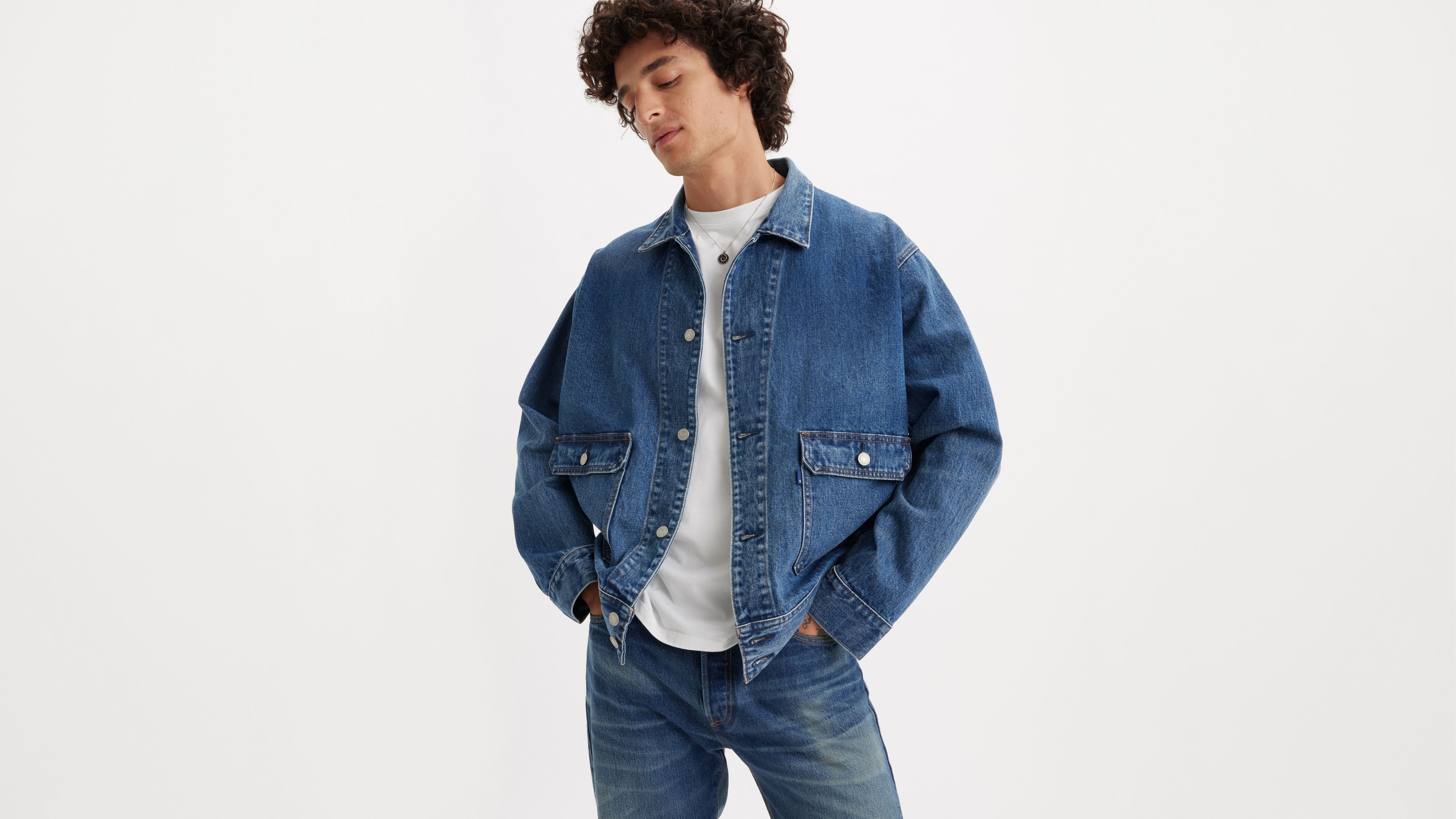 Levi's® Men's Japanese Denim Utility Trucker Jacket - Medium Wash | Levi's®  US