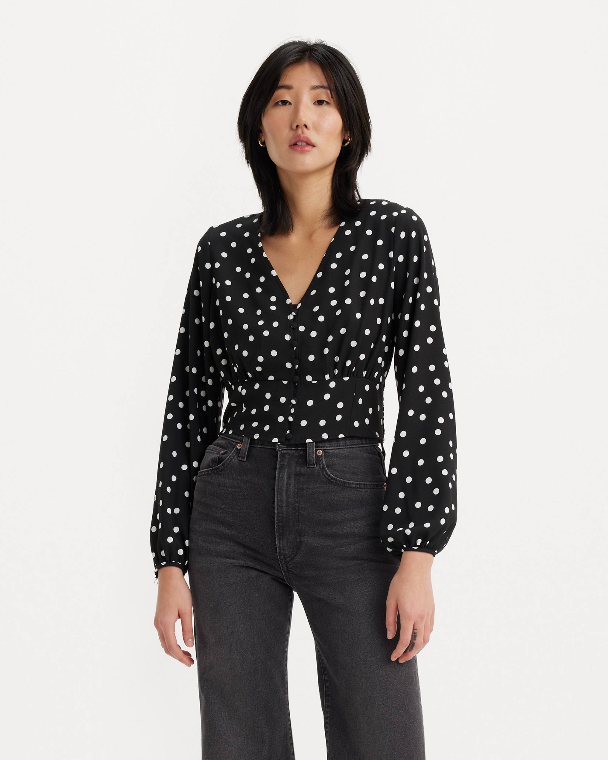 Tamara Long Sleeve Blouse - Black | Levi's® US Tamara Long Sleeve Blouse - Black | Levi's® US