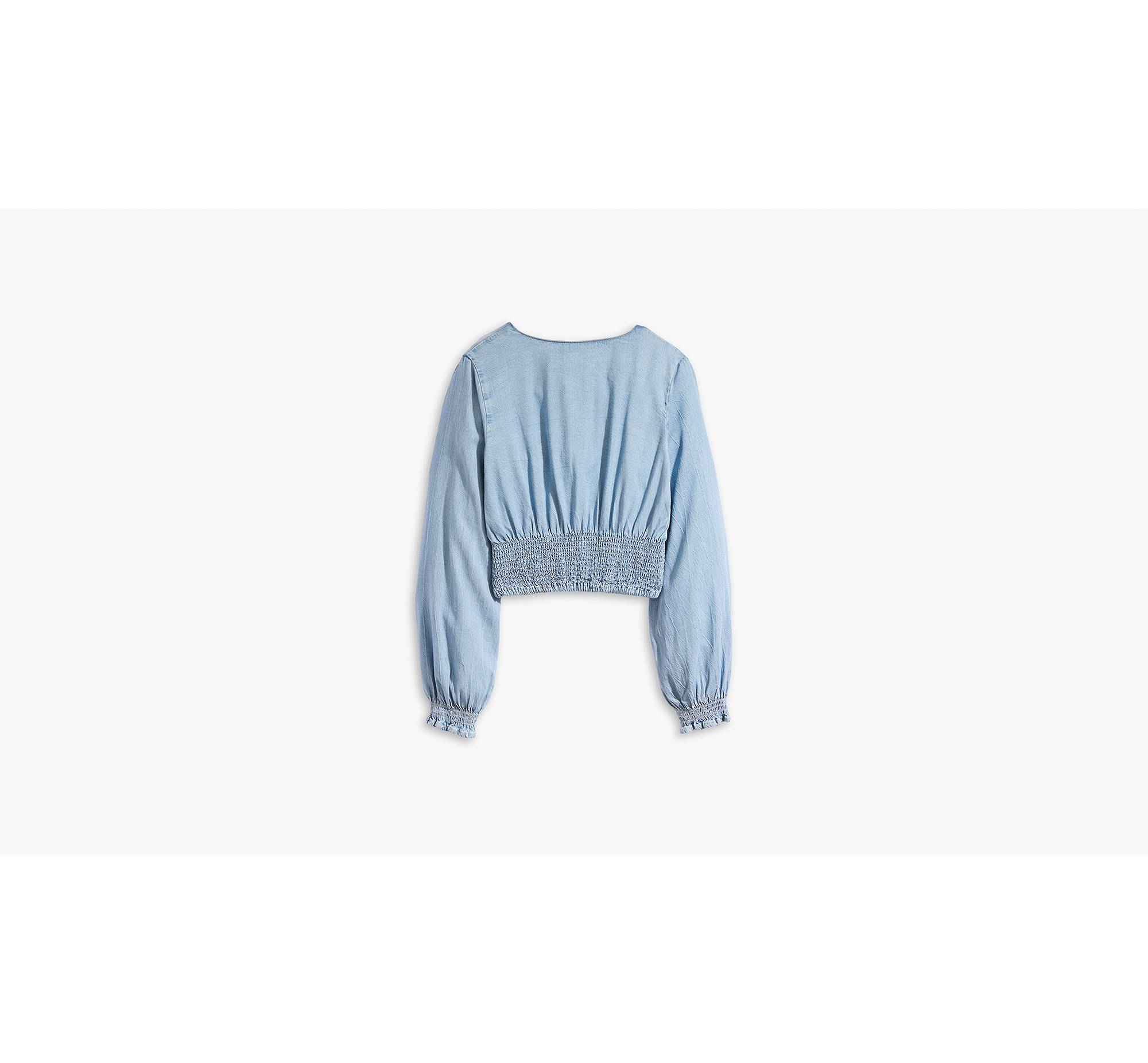 Striking Firozi Blue Puff Sleeves Elbow Length Blouse with Silver Deta –  Sujatra