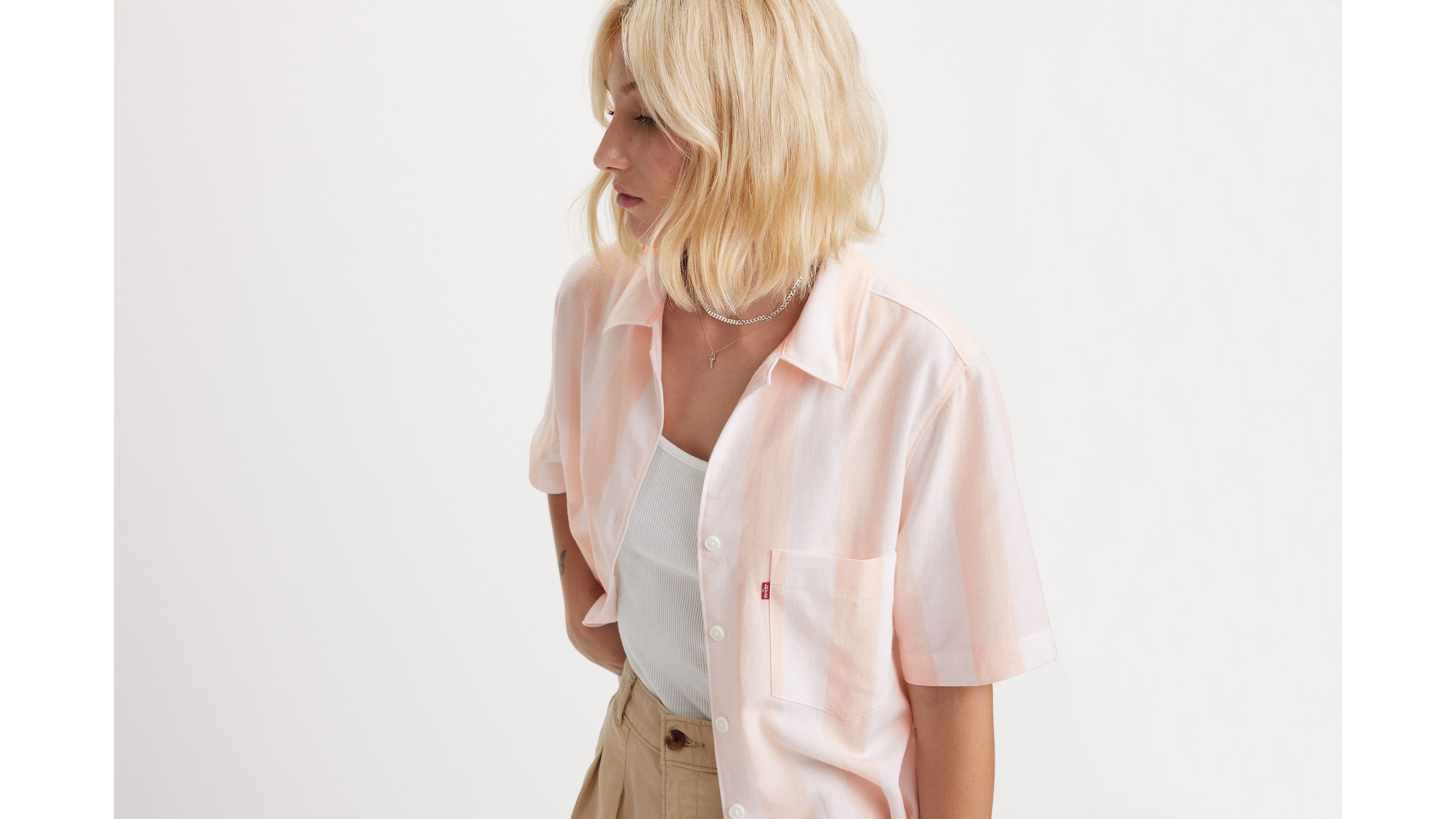 Levi's Women's Joyce Resort Shirt - Classic Button-Up Short Sleeve Shirt (Plus Sizes Available)