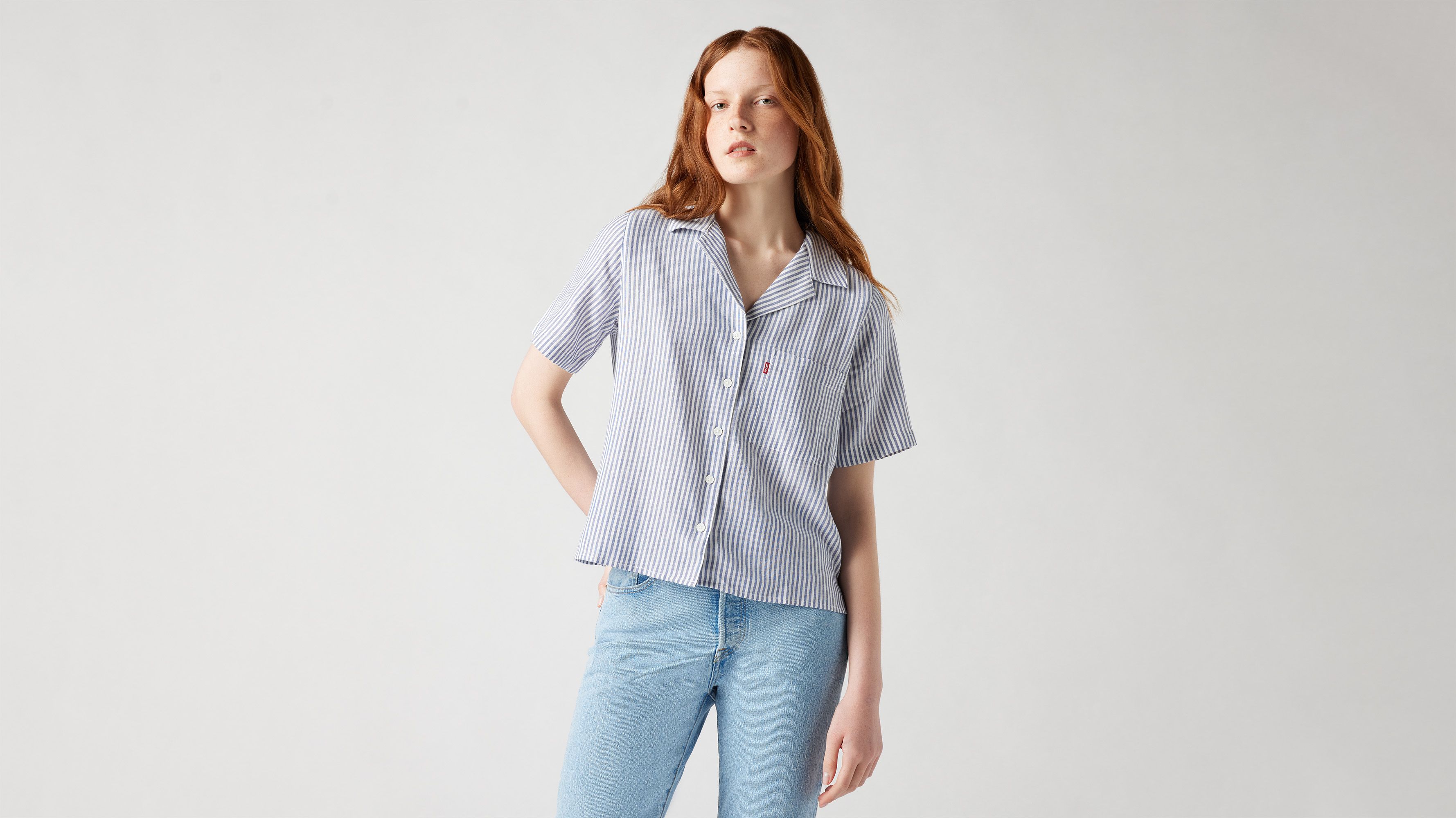 リーバイス Levis 【 Ari Short Sleeve Resort Shirt Women 】 レディース Ari Resort Shirt - Green | Levi's® US