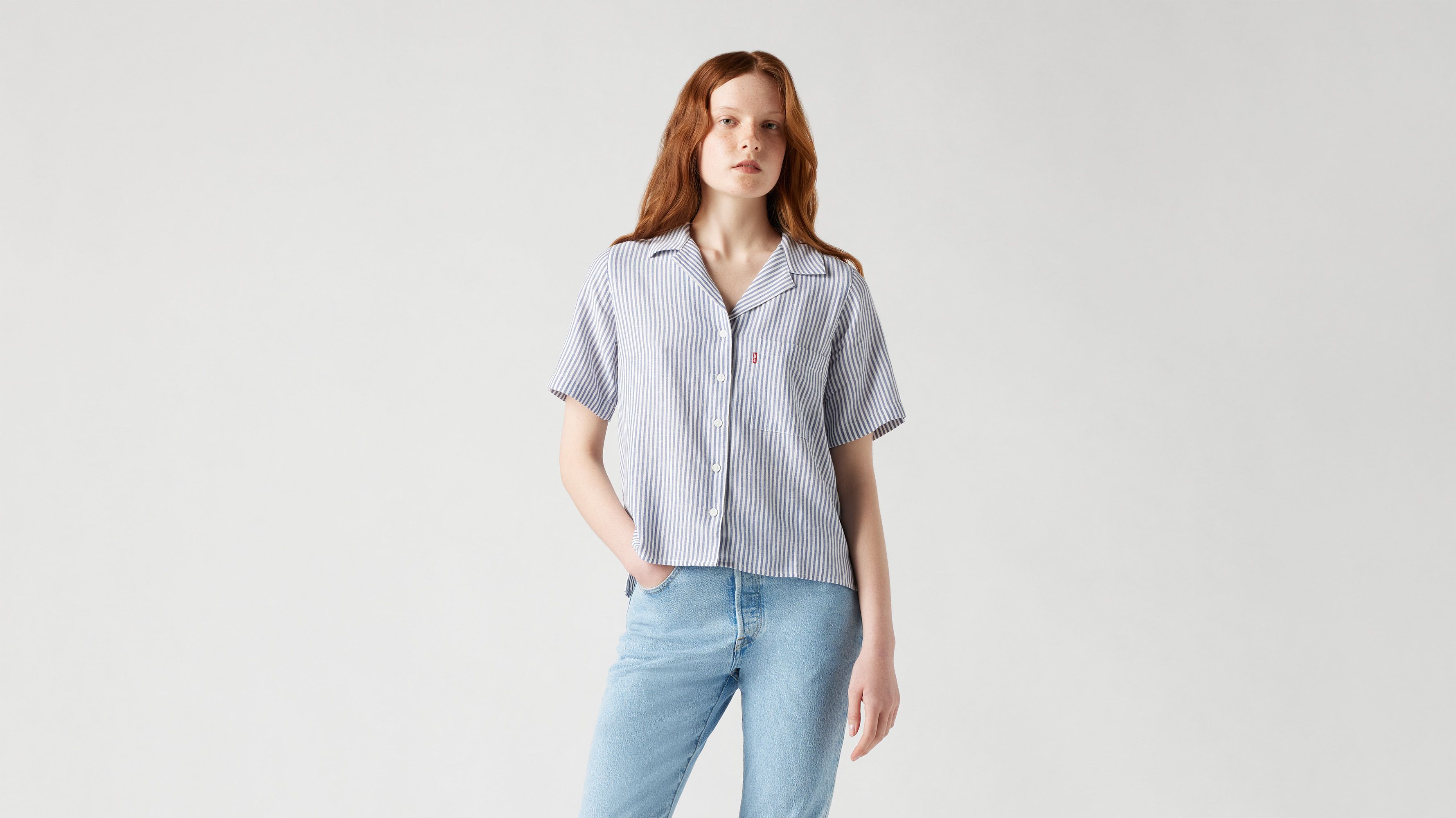 Joyce Short Sleeve Resort Shirt - Blue | Levi's® US