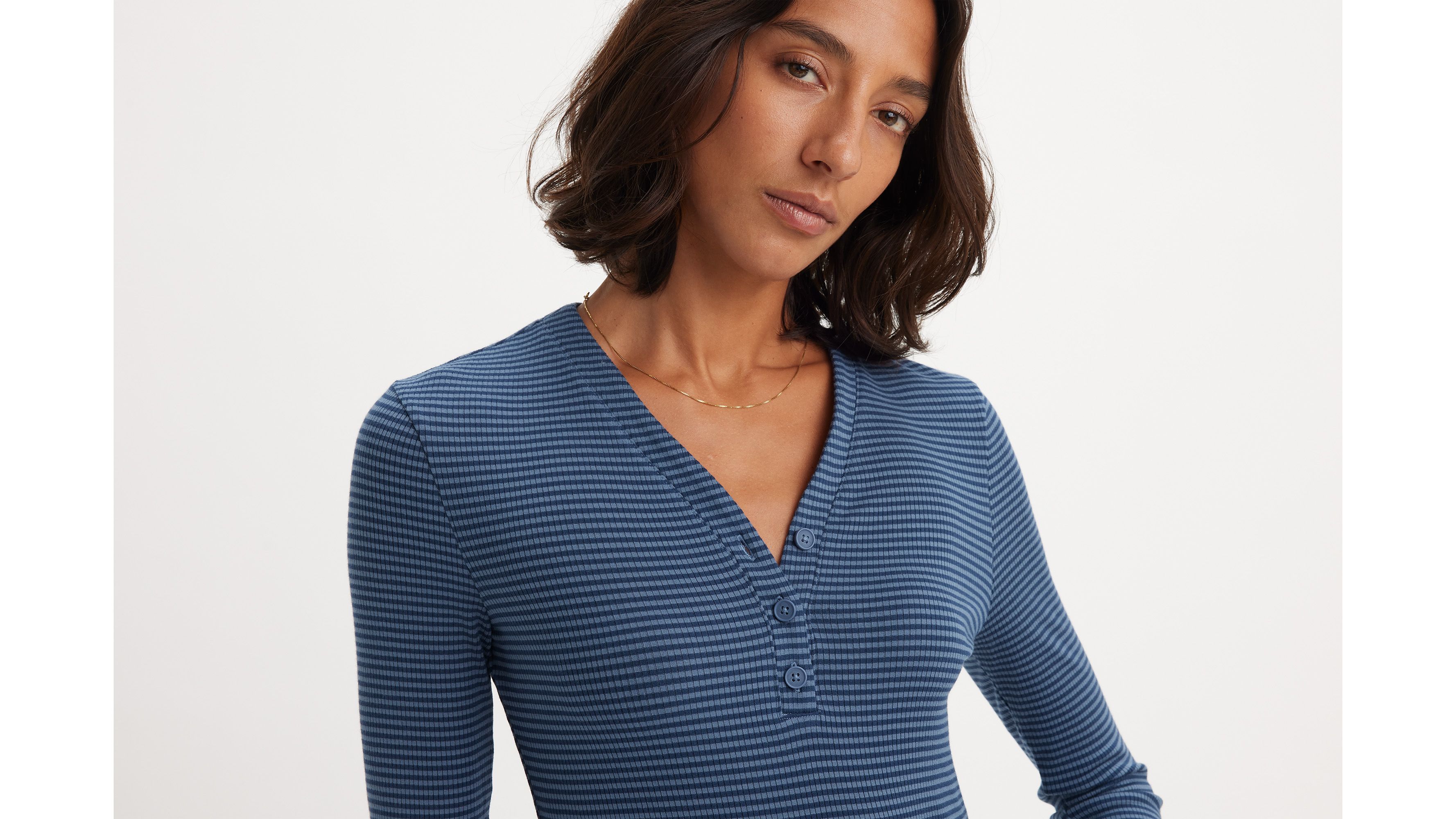 Striped Dreamy Henley Shirt 4