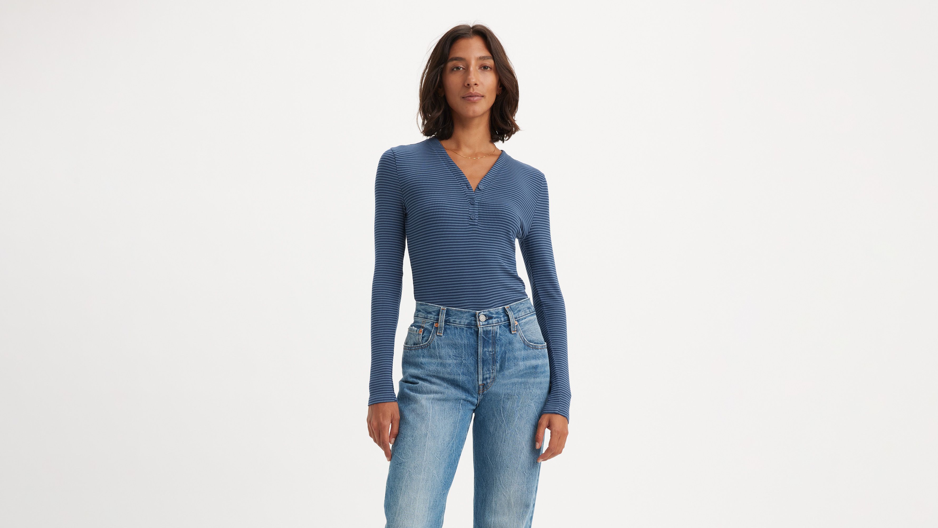 Striped Dreamy Henley Shirt 2