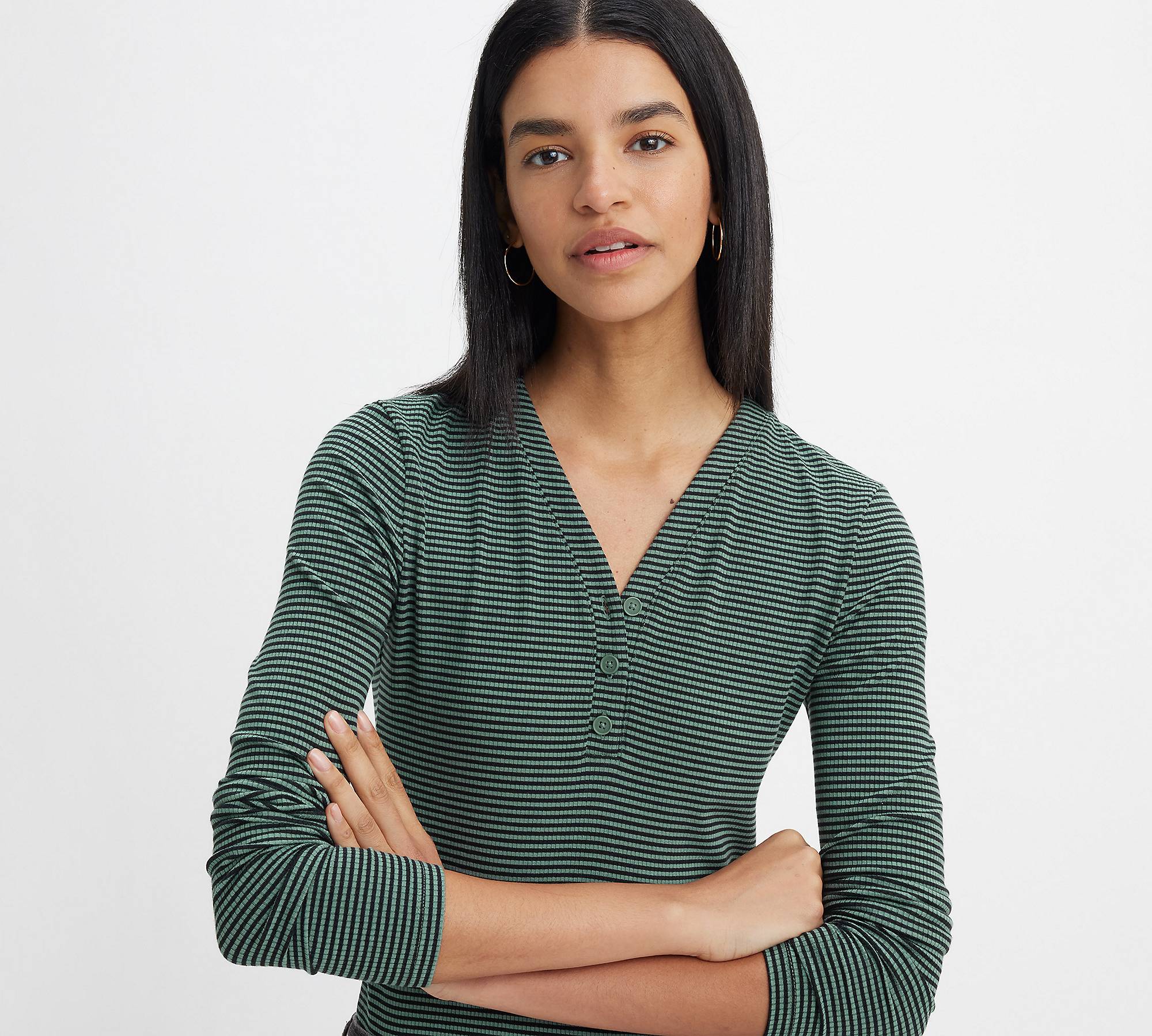 Striped Dreamy Henley Shirt - Green | Levi's® US