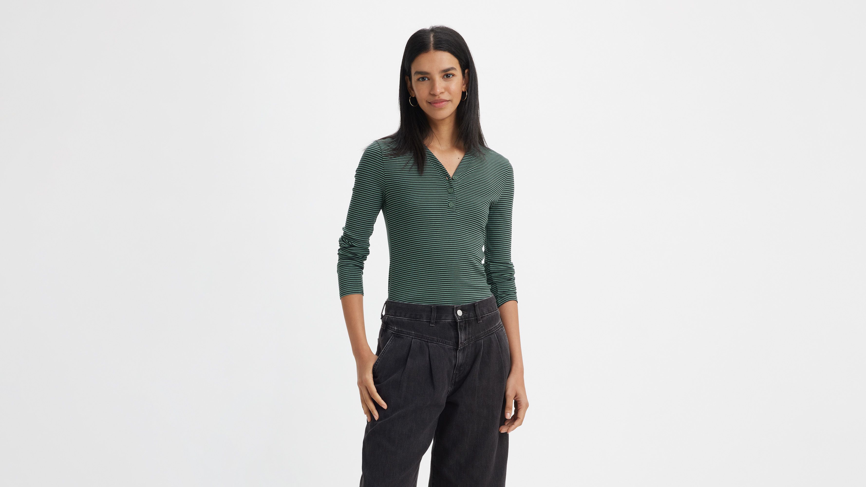 Striped Dreamy Henley Shirt 2