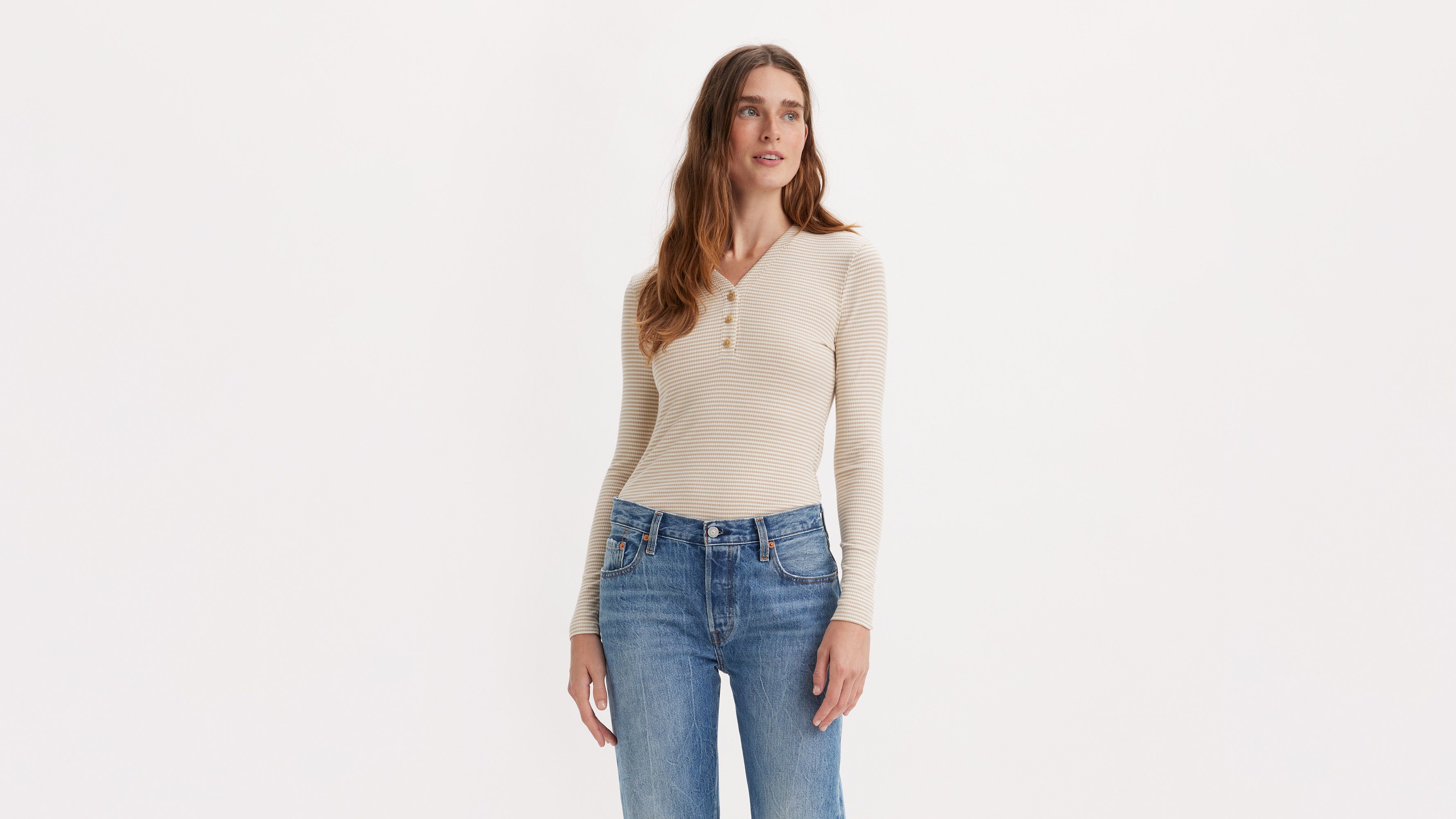 Striped Dreamy Henley Shirt 2