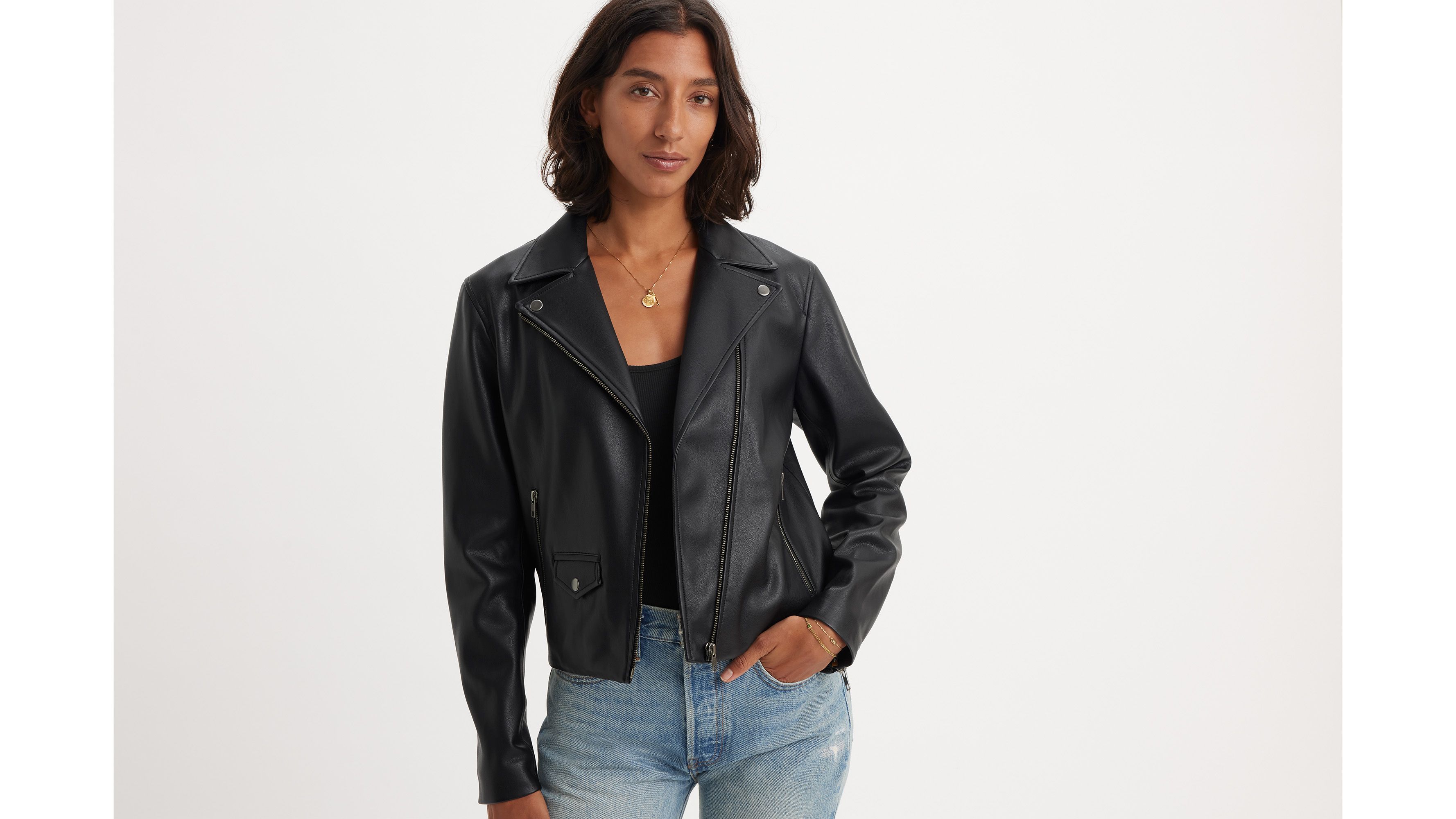 Lelou Shrunken Moto Jacket