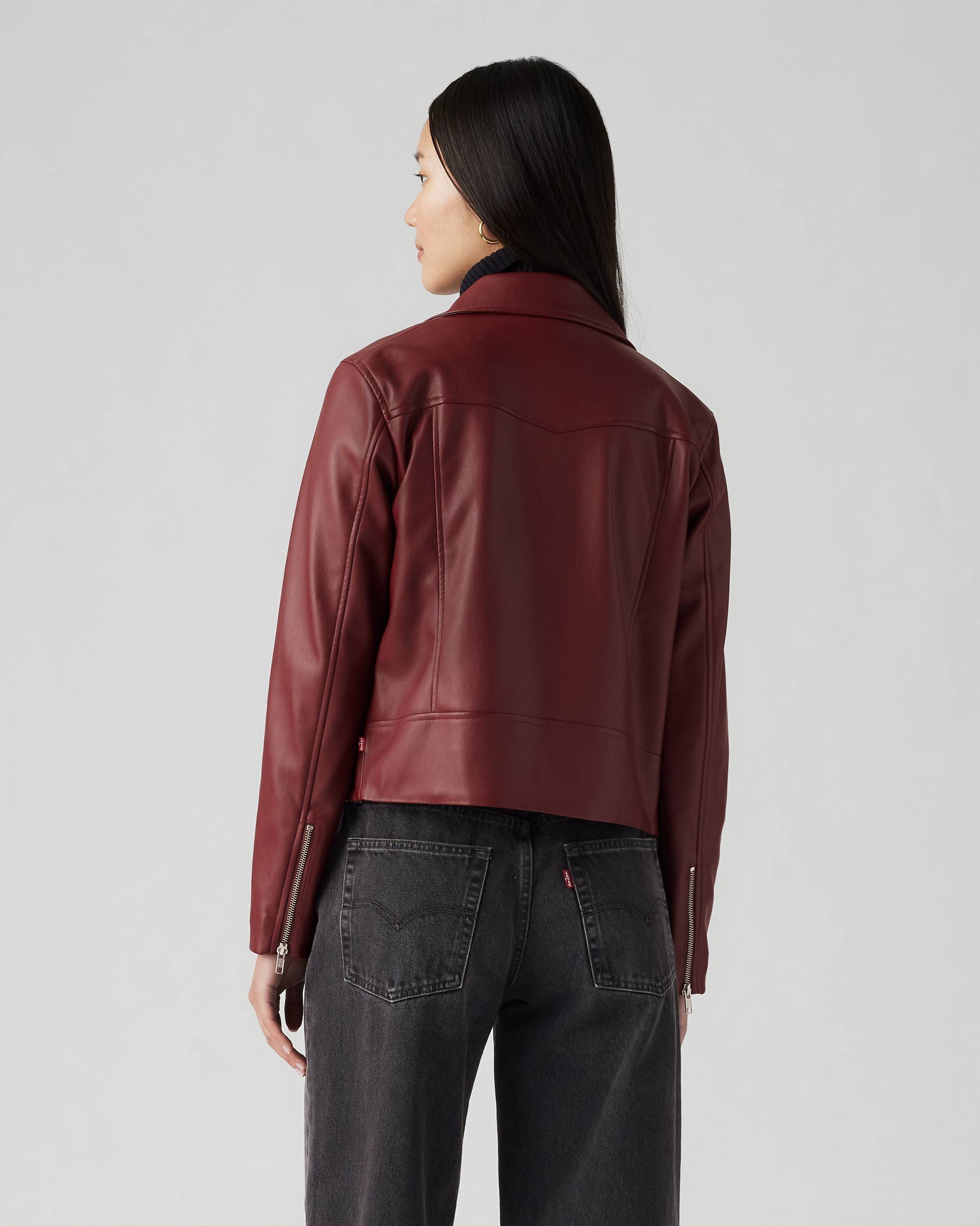 Lelou Shrunken Moto Jacket - Red | Levi's® US Lelou Shrunken Moto Jacket - Red | Levi's® US