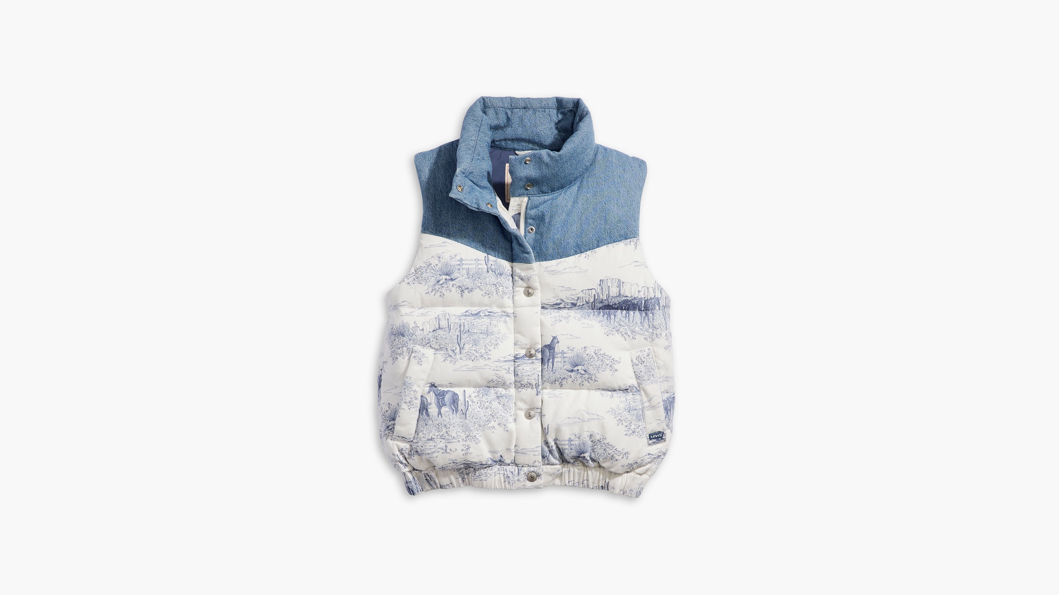 Juno Western Puffer Vest - Blue | Levi's® US