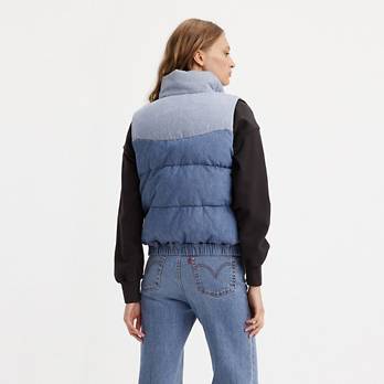 Juno Western Puffer Vest - Medium Wash | Levi's® US Juno Western Puffer Vest - Medium Wash | Levi's® US