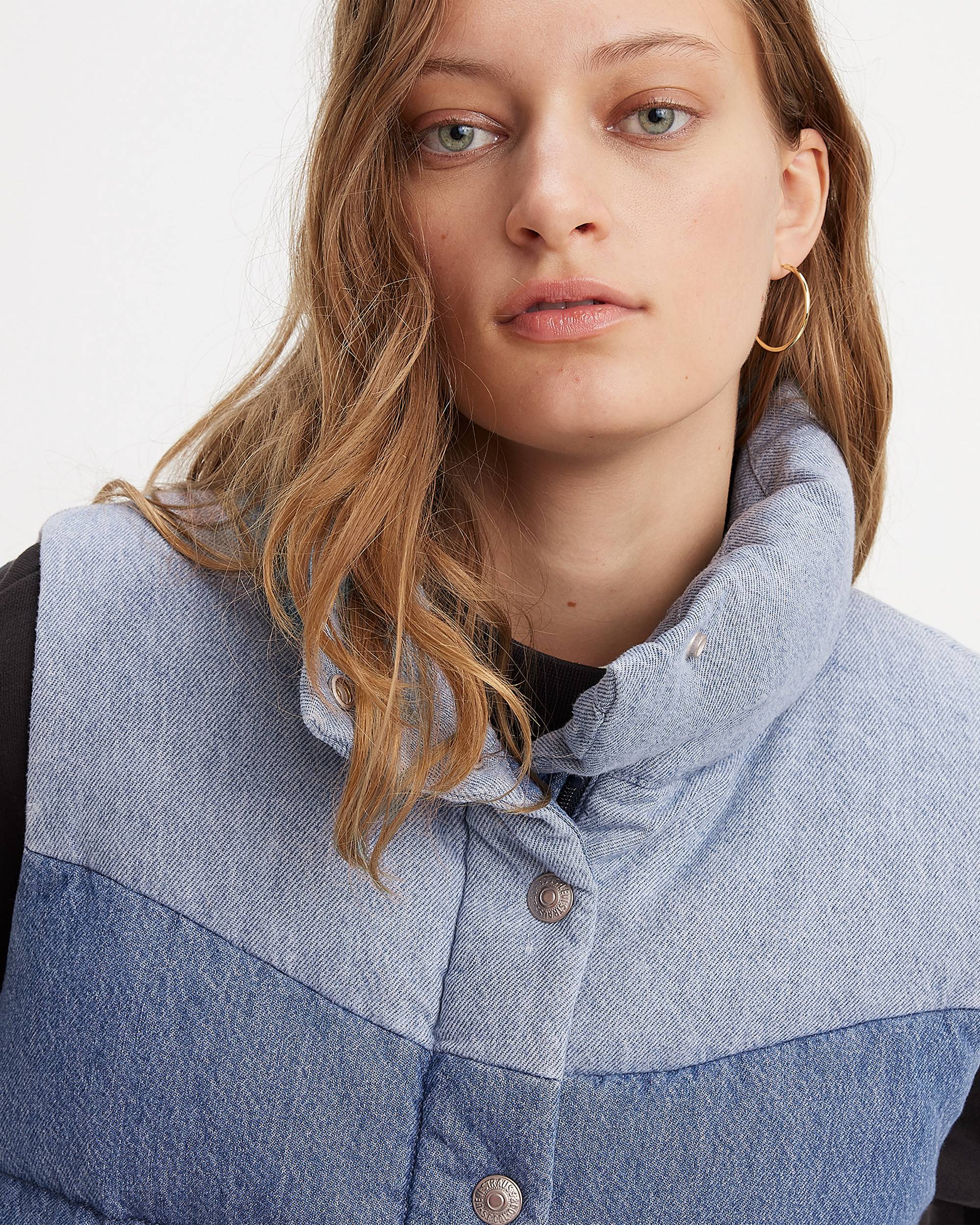 Juno Western Puffer Vest - Blue | Levi's® KZ Juno Western Puffer Vest - Blue | Levi's® KZ