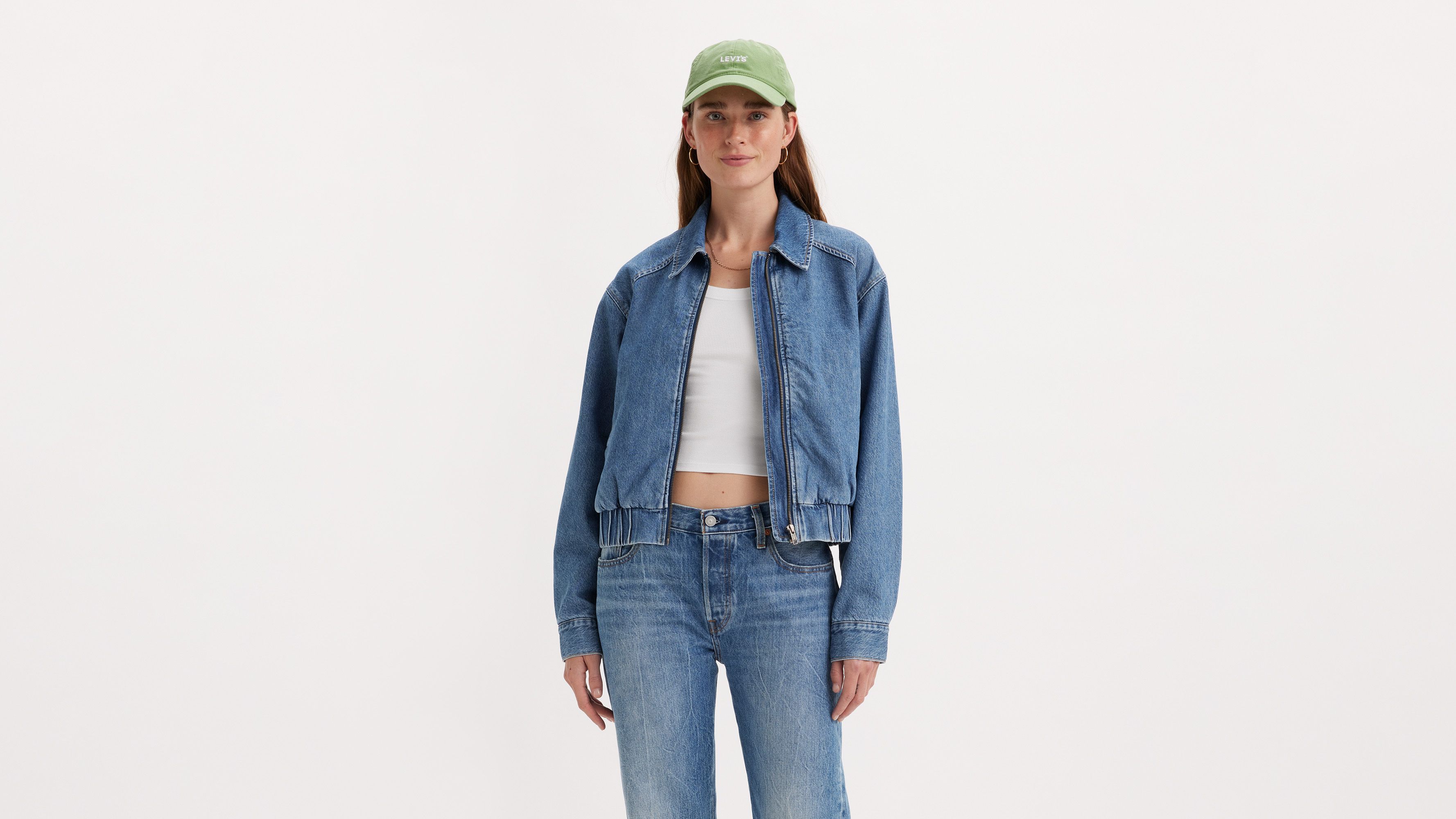 Ingrid Shrunken Jacket - Medium Wash