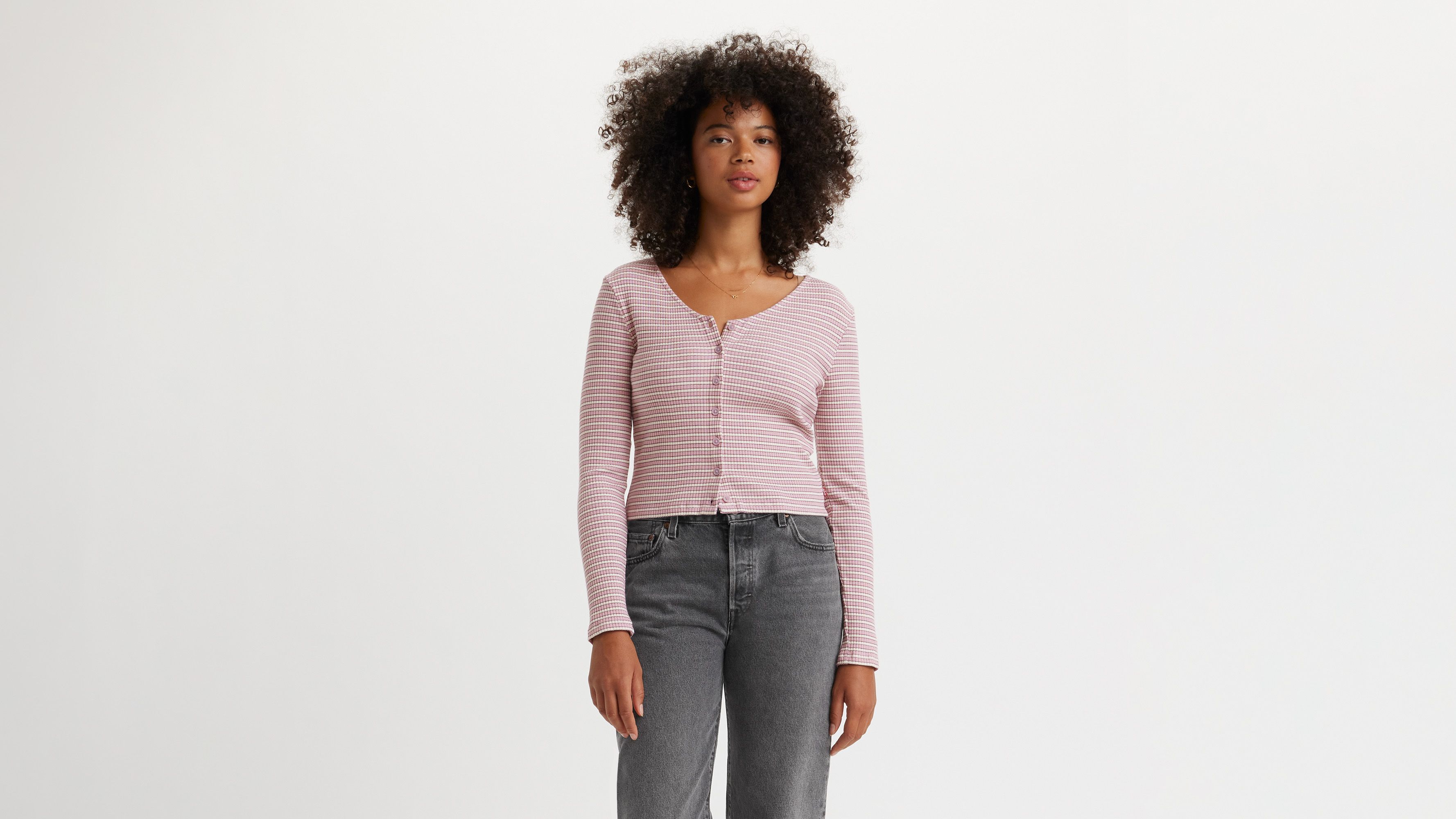 Striped Monica Long Sleeve T-shirt Pink Levi's® US