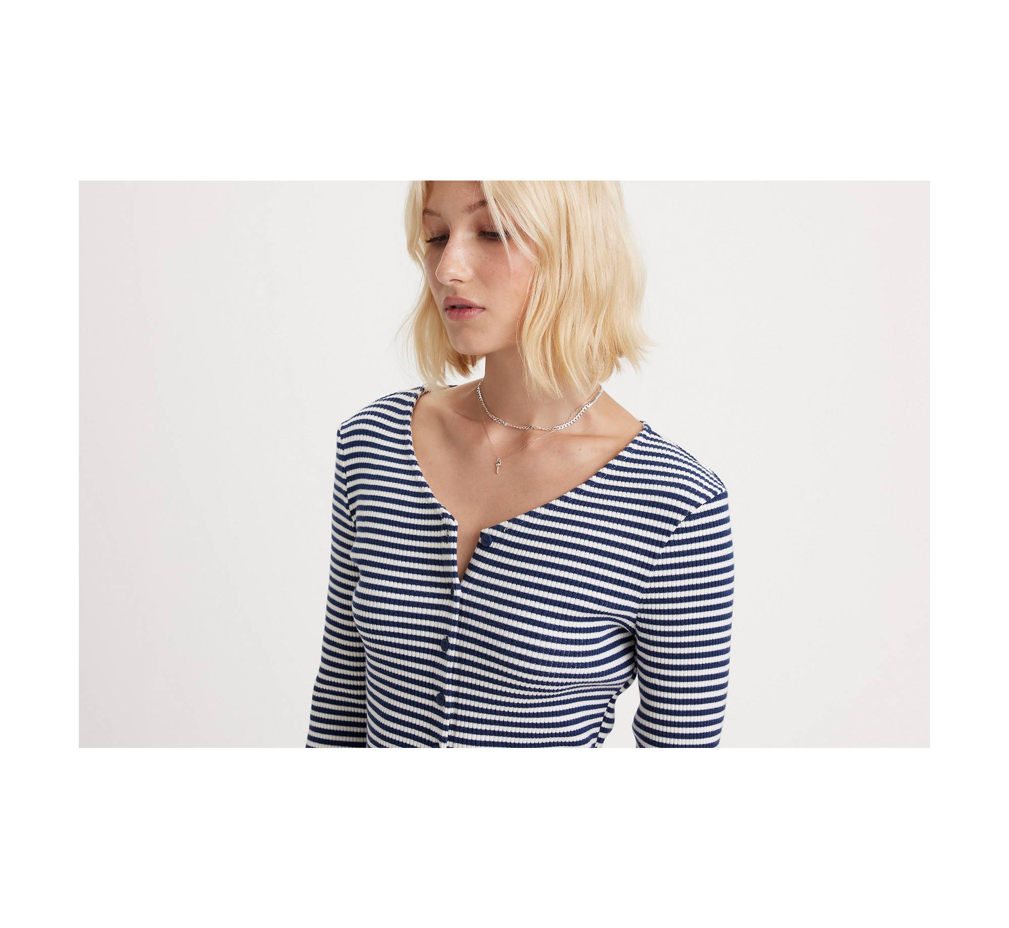 Striped Monica Long Sleeve T Shirt Blue Levis® Us 