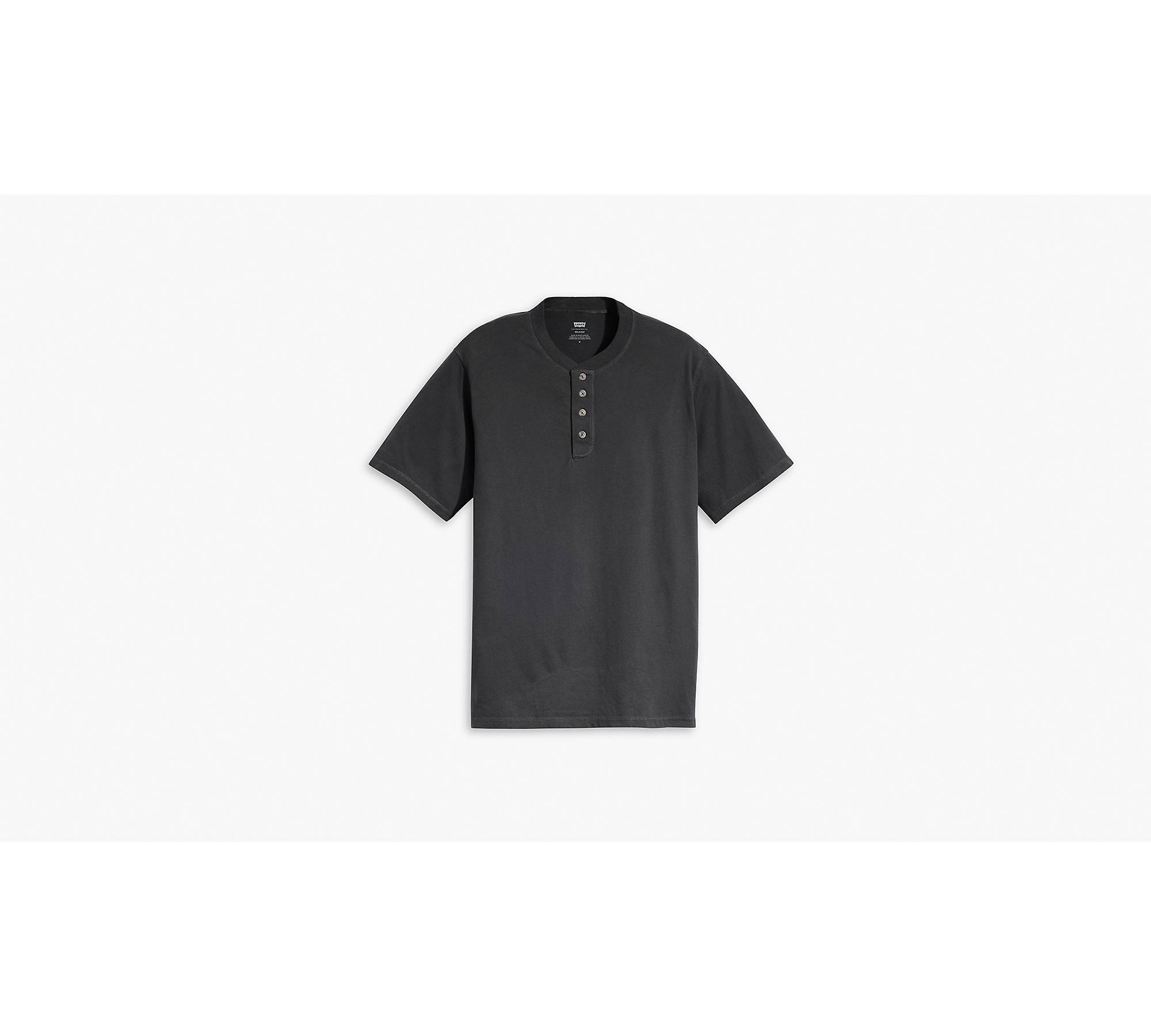 Short Sleeve Four Button Henley - Black | Levi's® US