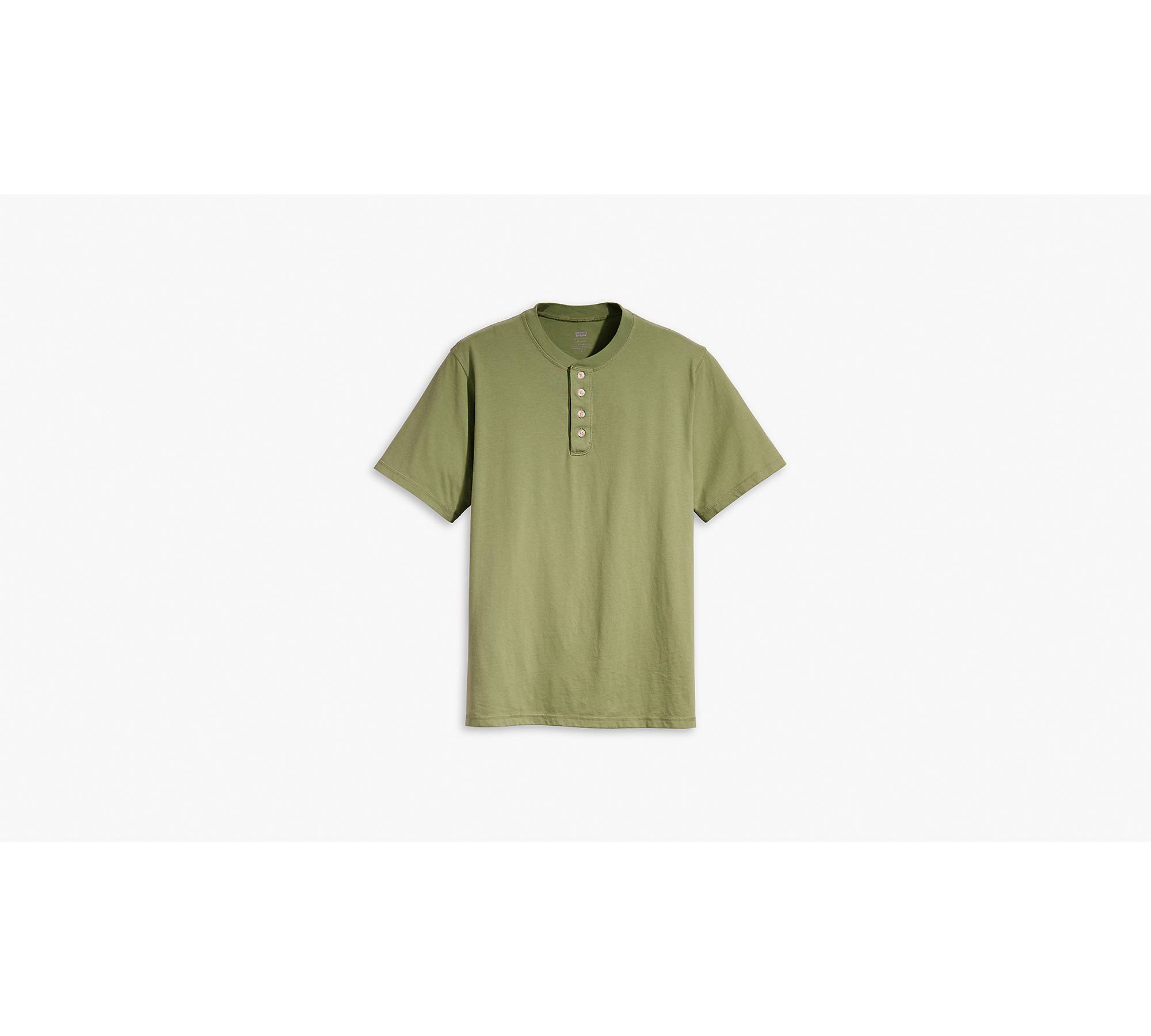 Short Sleeve Four Button Henley - Green | Levi's® US