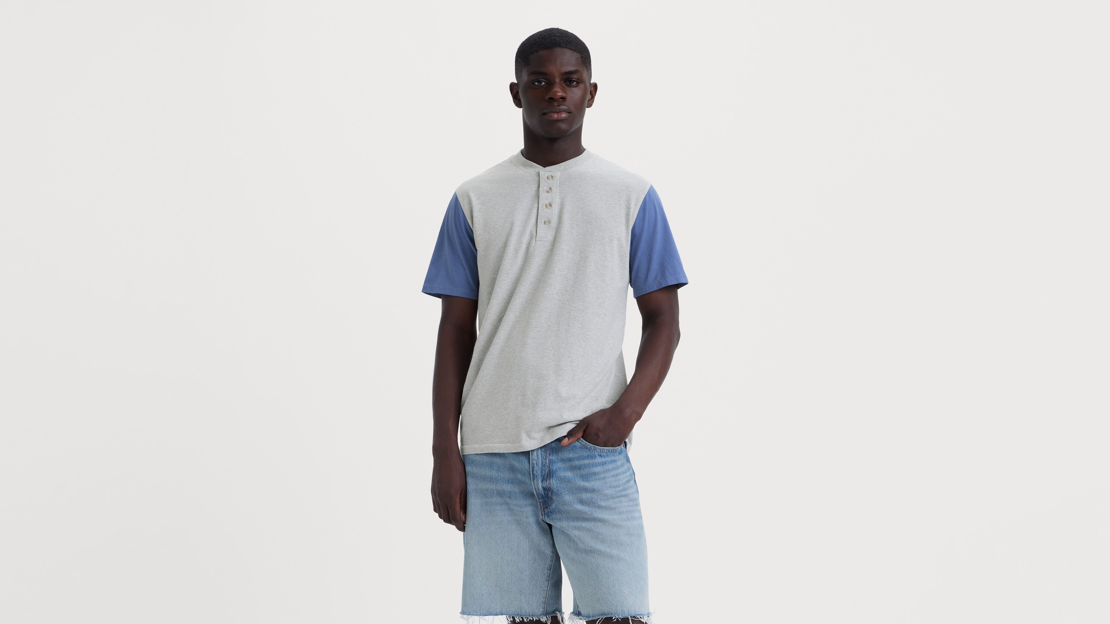 Short Sleeve Four Button Henley 1